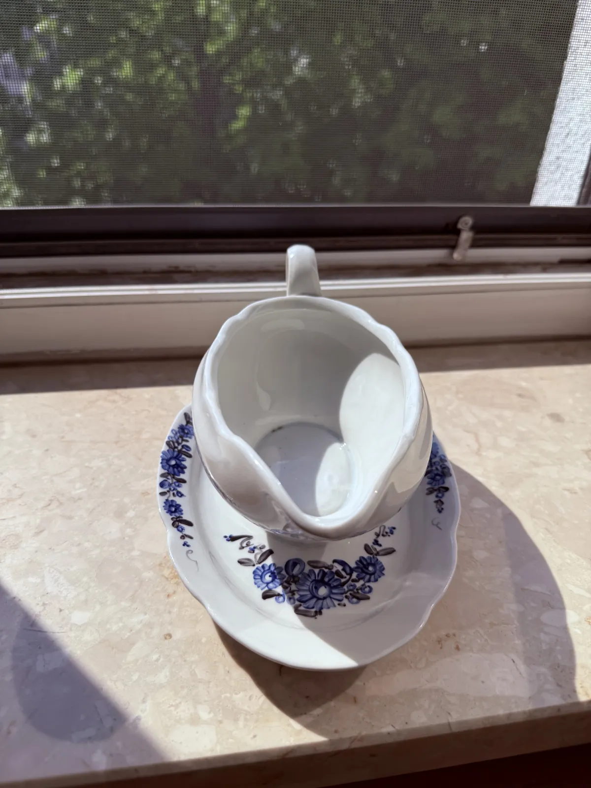 Porcelanowa sosjerka - Ćmielów - PRL