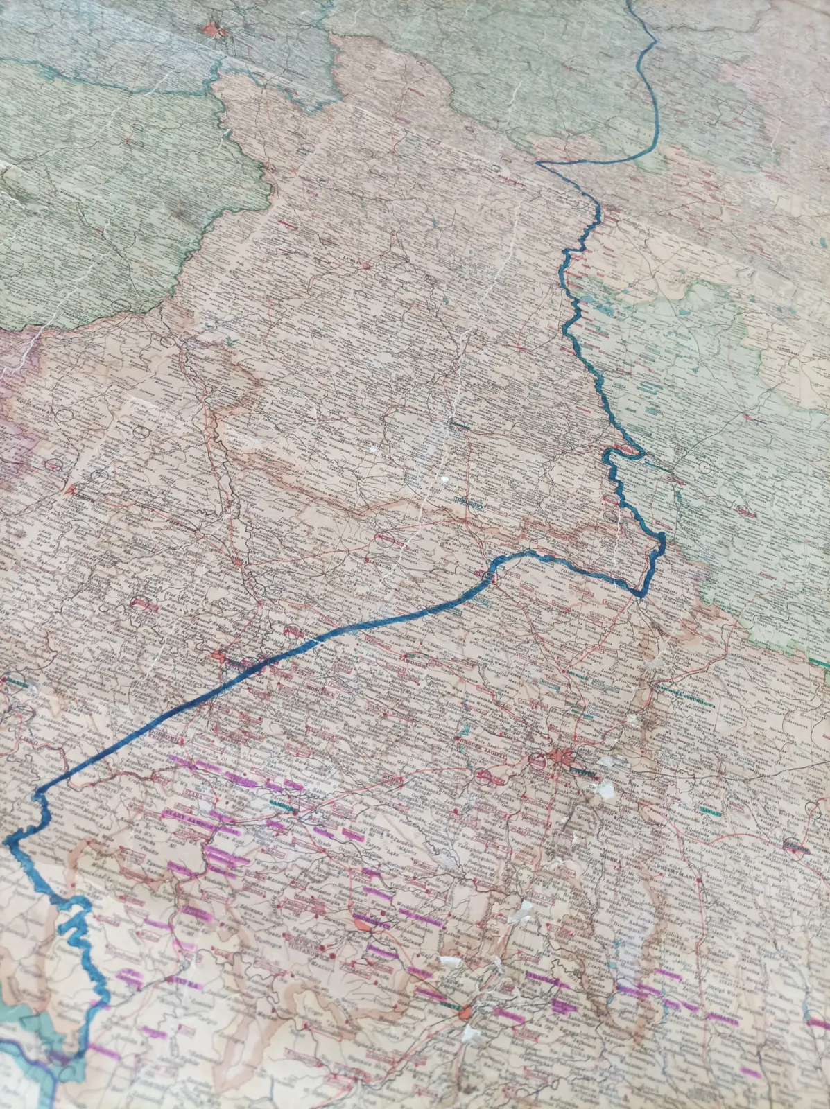 Stara duża mapa Polski