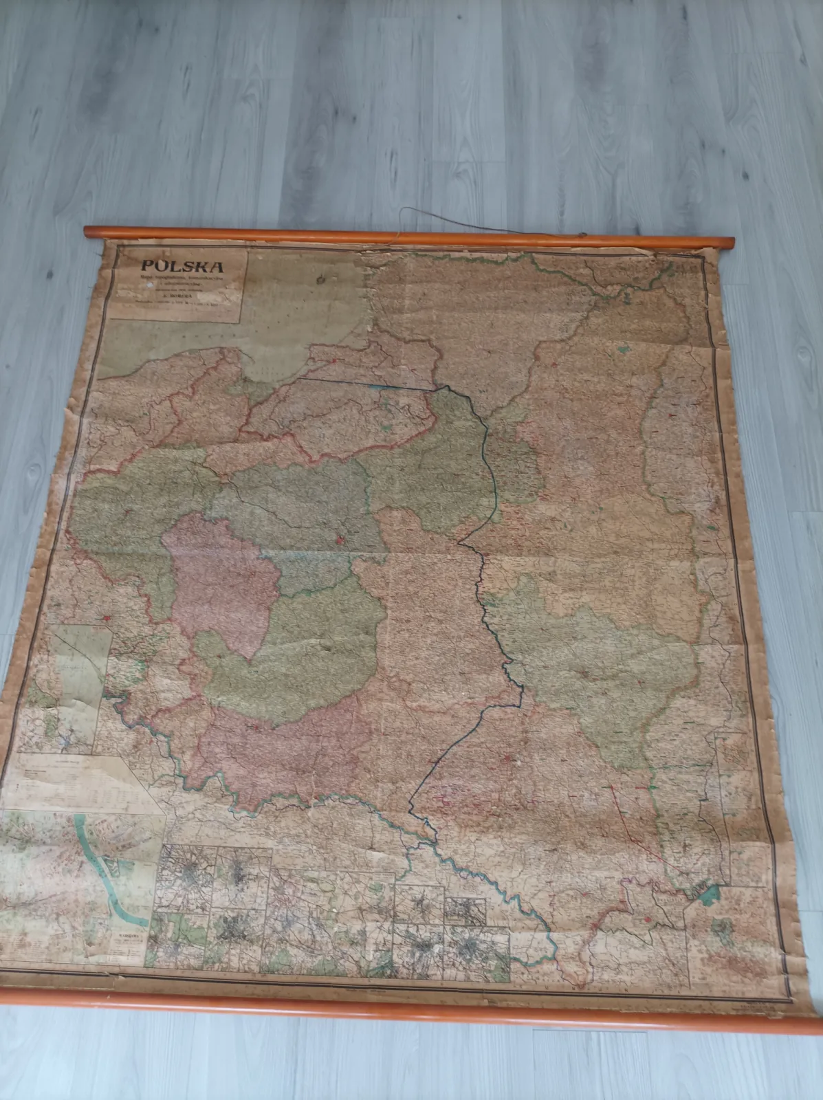 Stara duża mapa Polski
