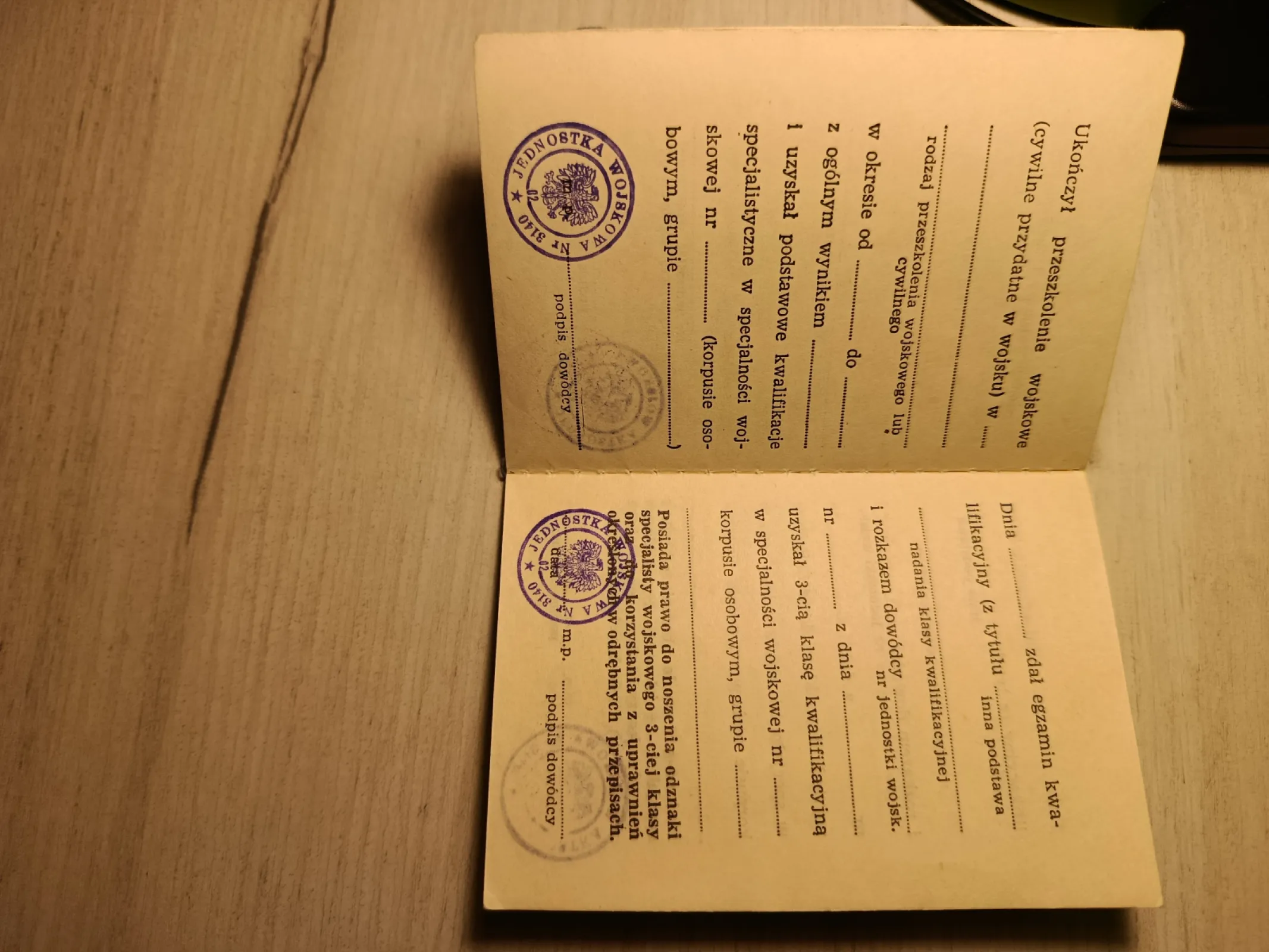 Legitymacja Specjalisty Wojskowego