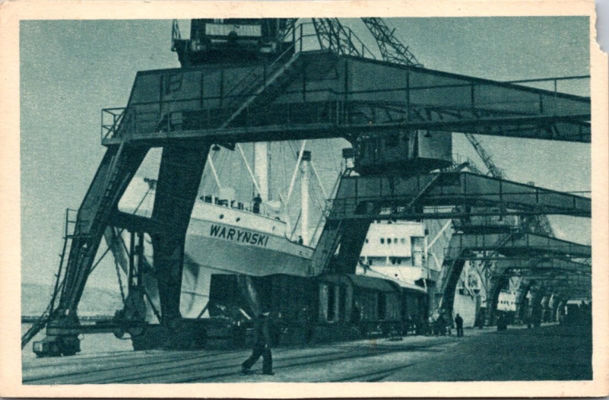 Pocztówka/ Marynistyka/ M/s Waryński/ Gdynia/ Polska/ ok. lata 50