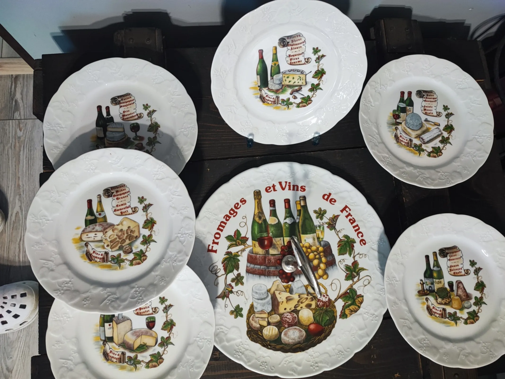 Francuska patera talerzyki unikatowe Vintage