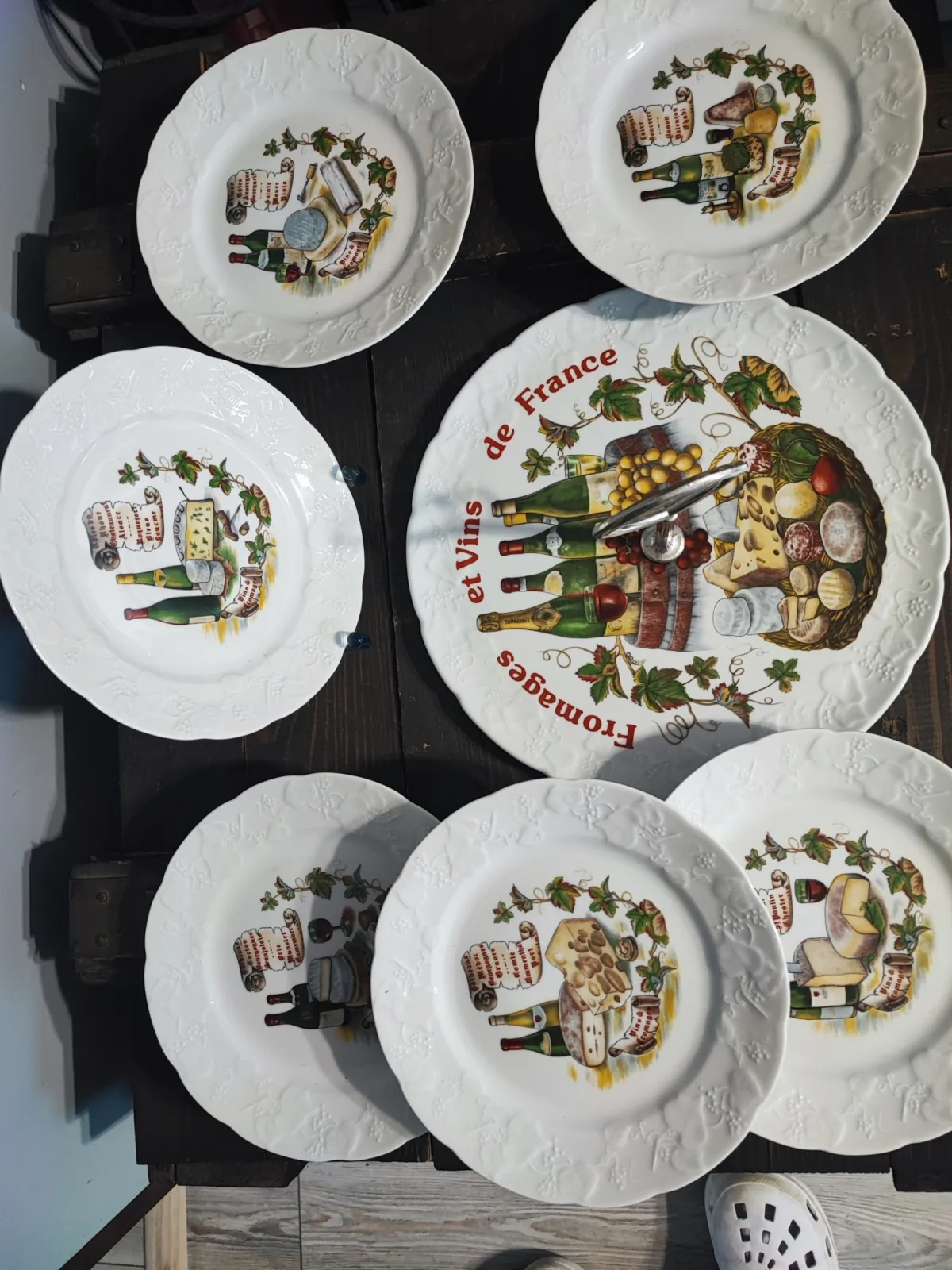 Francuska patera talerzyki unikatowe Vintage