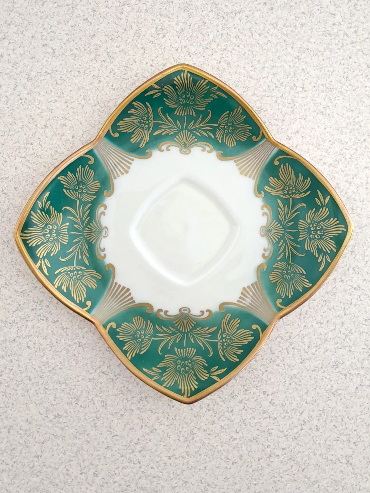 Przepiękna zielona filiżanka trio 1955/60 r. Alka Kunst Bavaria