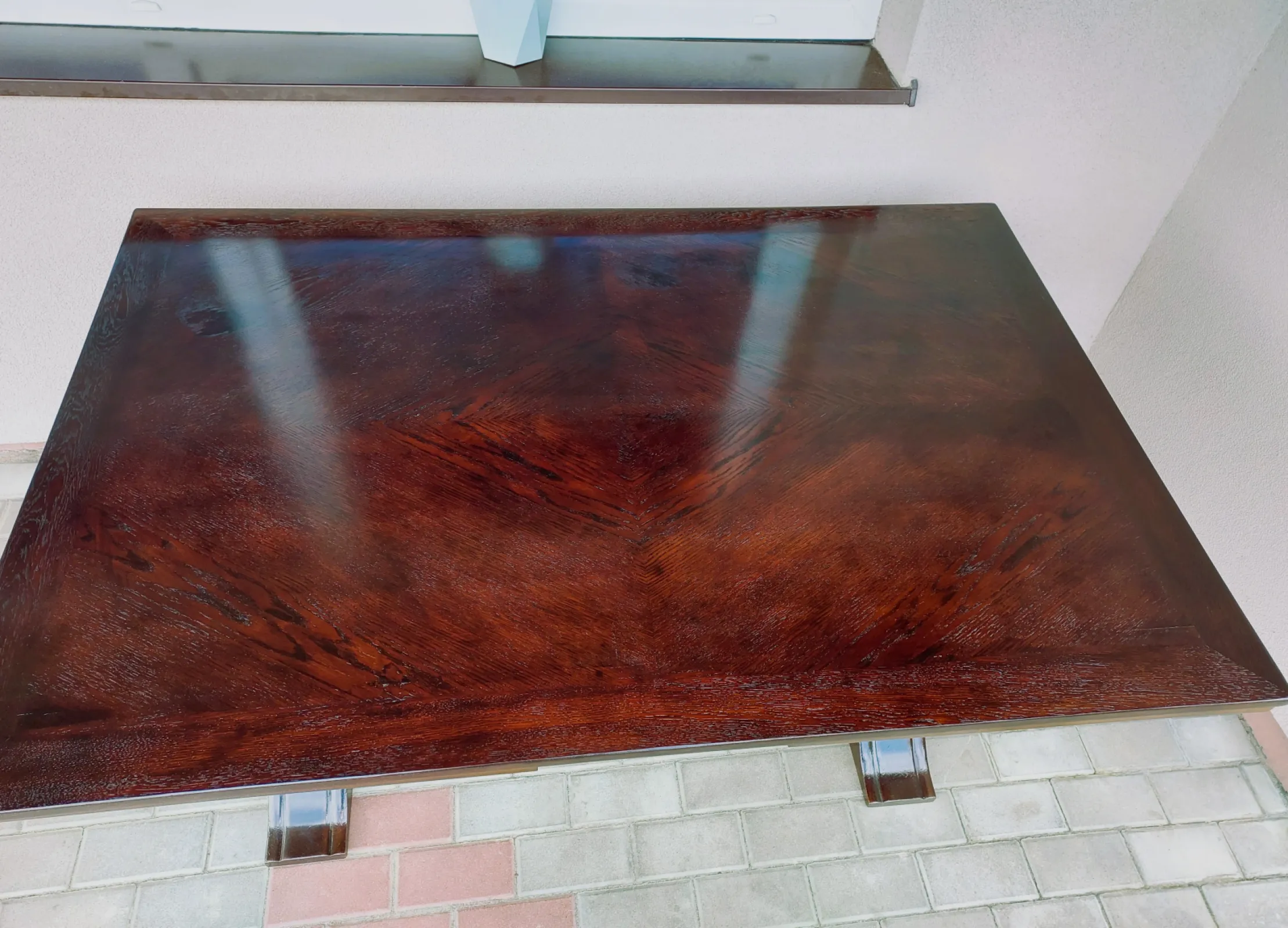 Stary dębowy stół masywny solidny rozkładany po renowacji 95x145-260cm F107