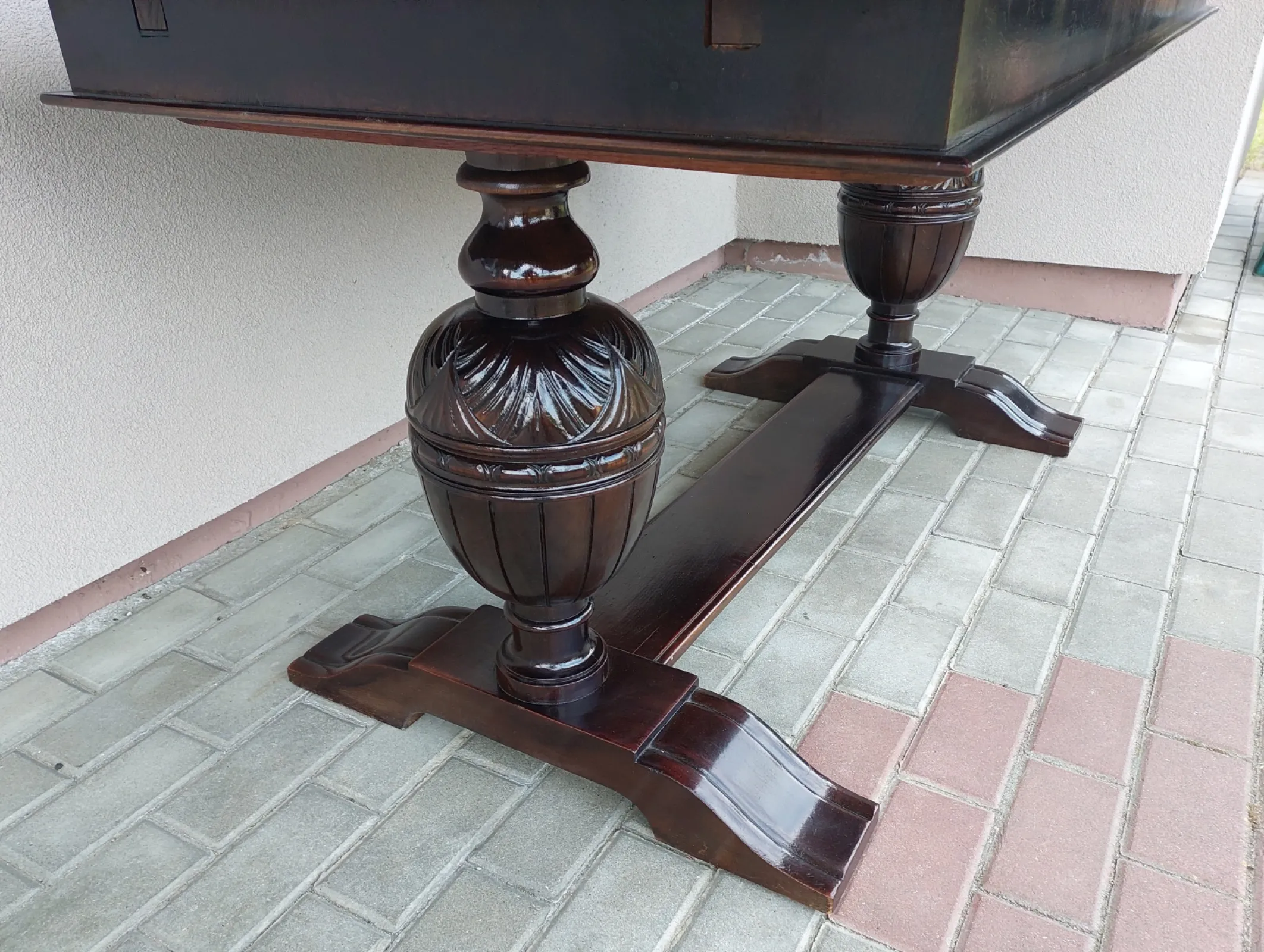 Stary dębowy stół masywny solidny rozkładany po renowacji 95x145-260cm F107