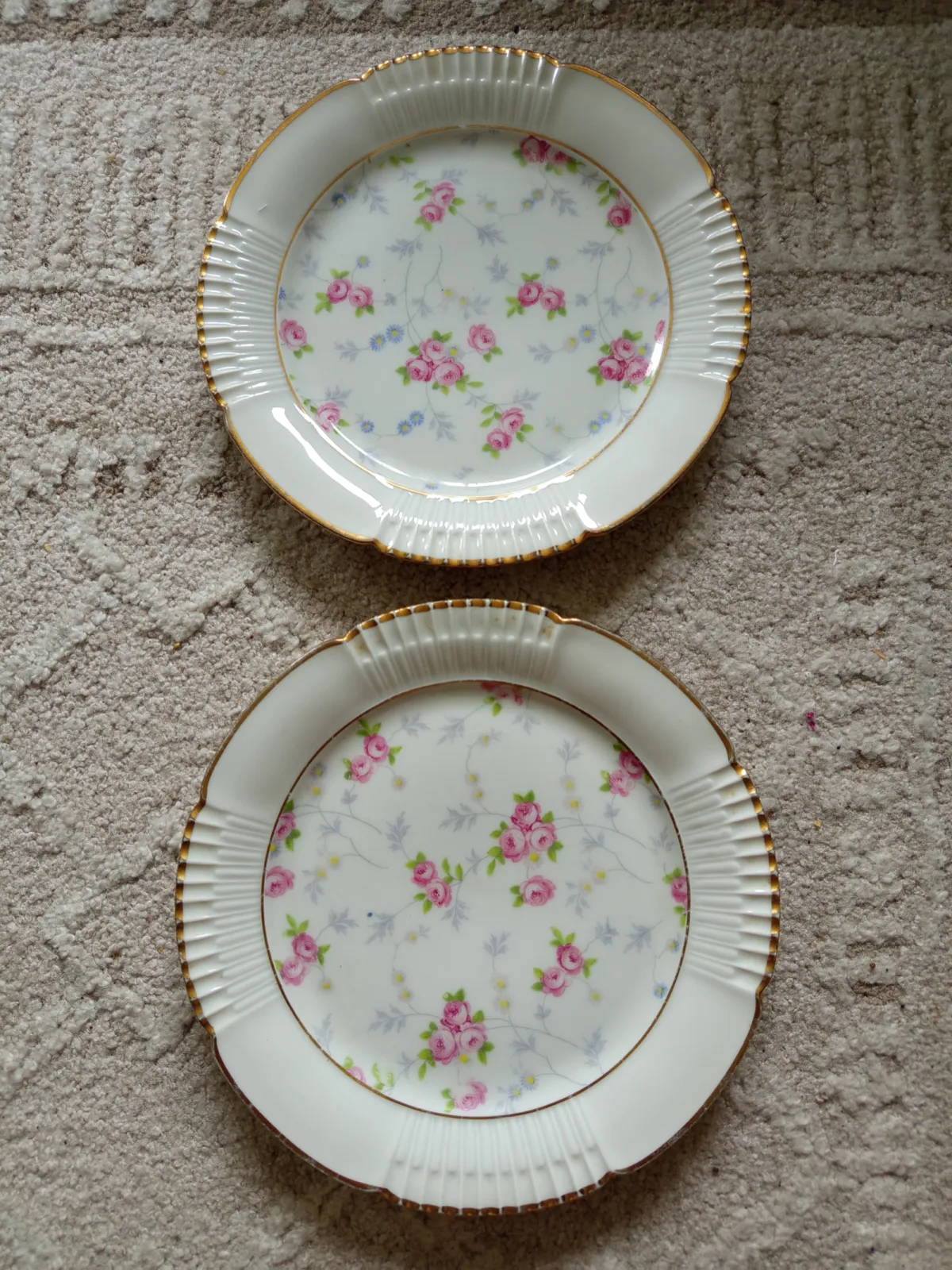 Dwa talerze przedwojenna porcelana Giesche