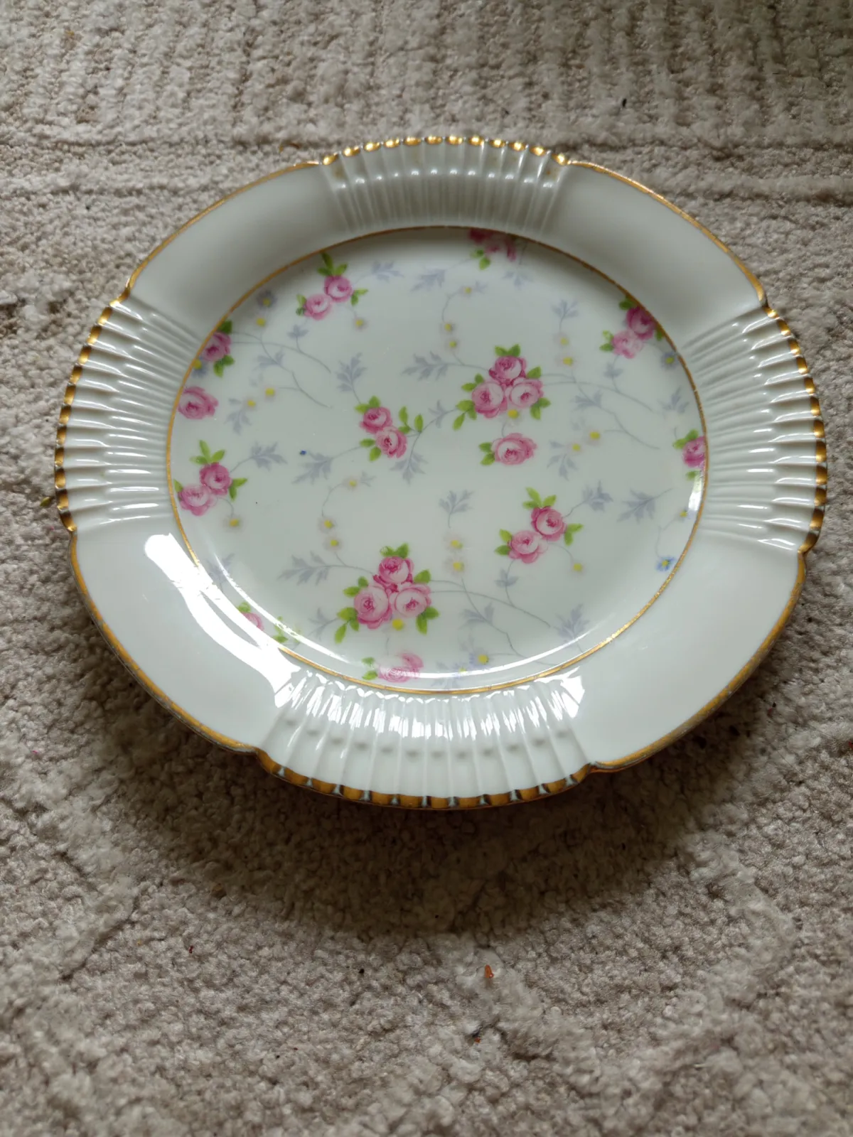 Dwa talerze przedwojenna porcelana Giesche