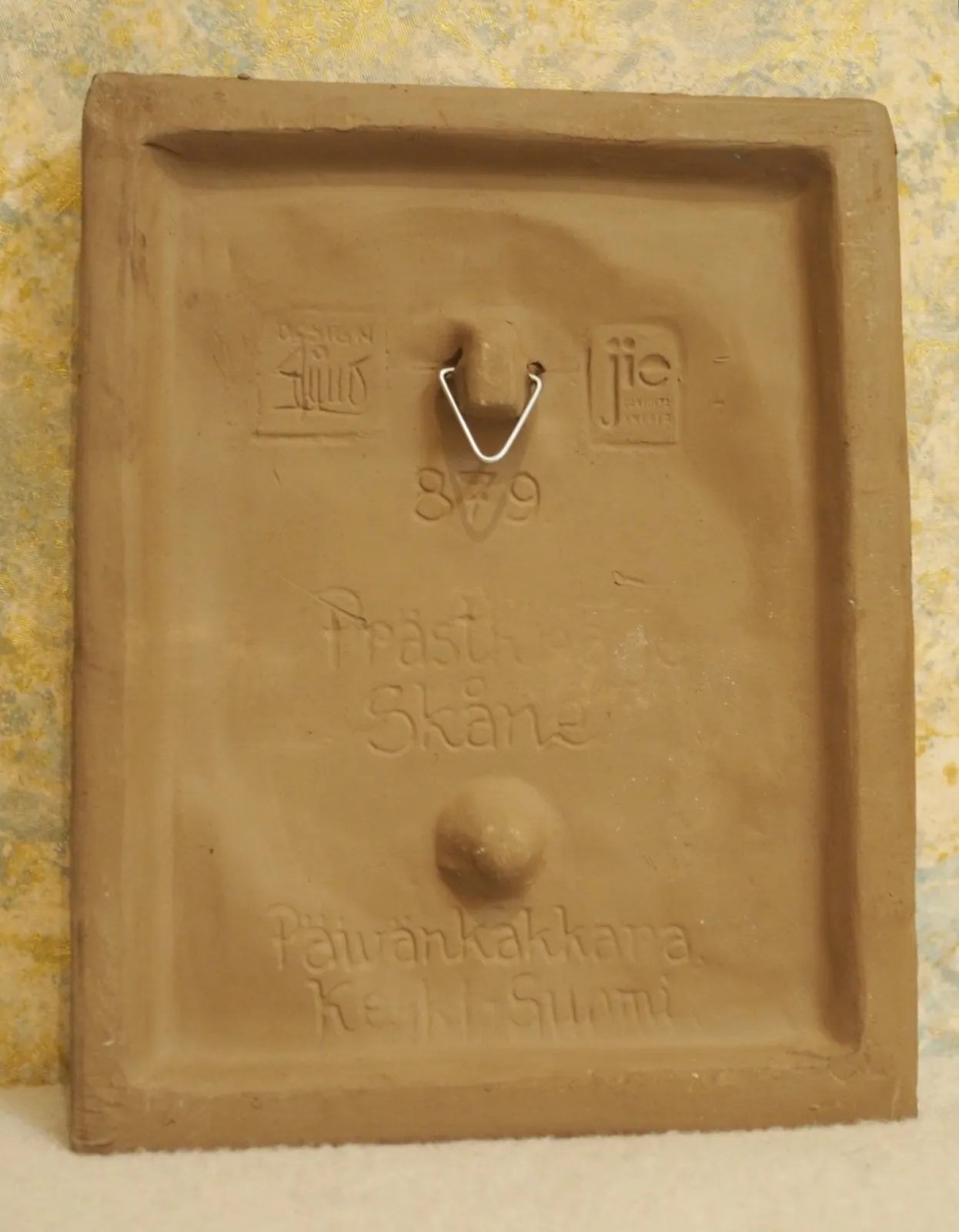 Artystyczny kafel, relief, ceramika od Jie Gantofta Sweden, nr 879.