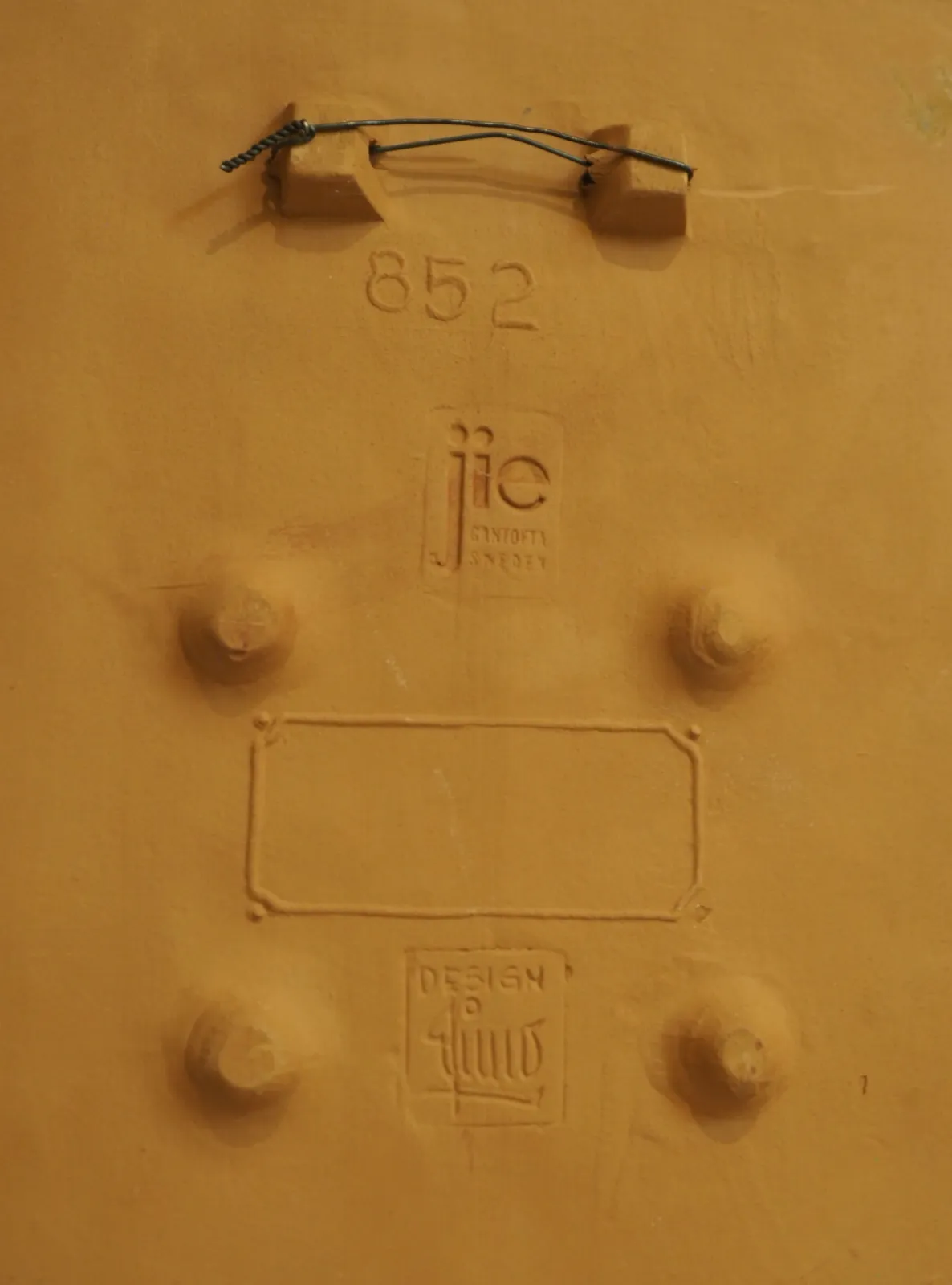 Artystyczny kafel, relief, ceramika od Jie Gantofta Sweden, nr 852.
