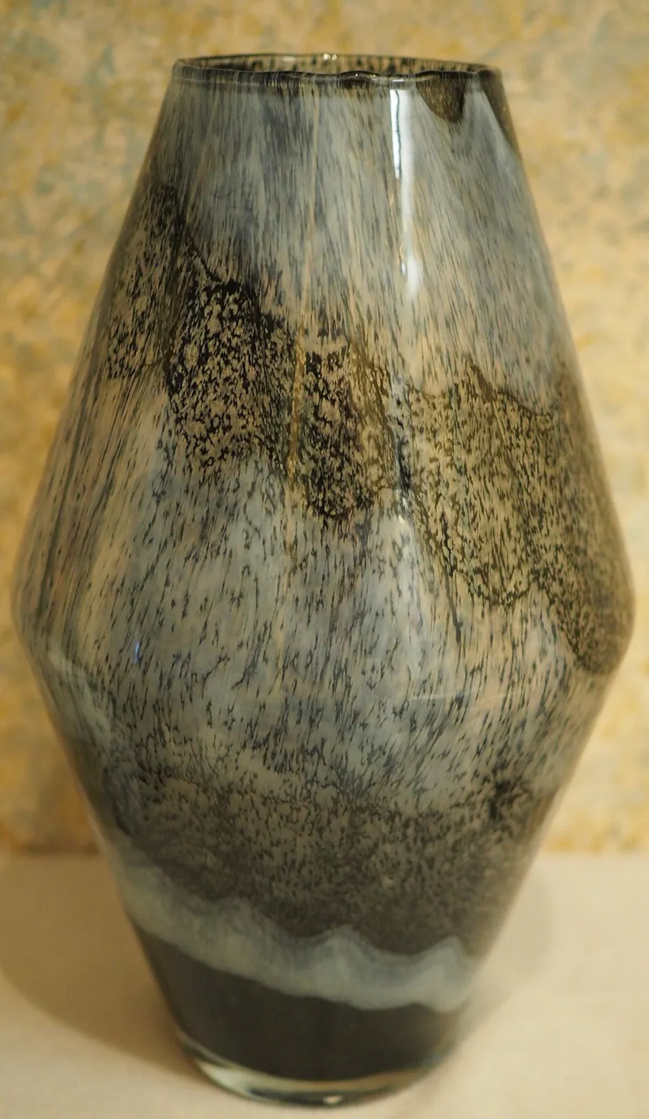 Monumentalny wazon Strathearn "Ebony Range" 35 cm. Szkocja, lata 60. Unikat XXL!