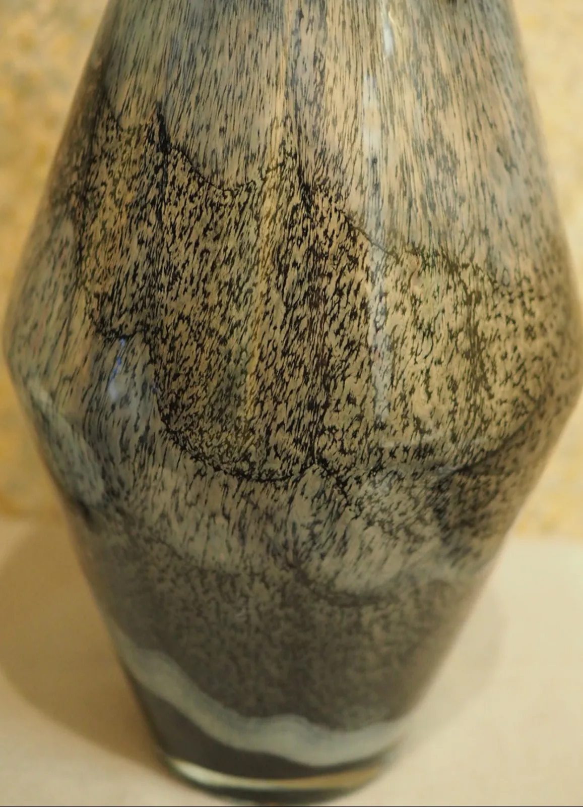 Monumentalny wazon Strathearn "Ebony Range" 35 cm. Szkocja, lata 60. Unikat XXL!
