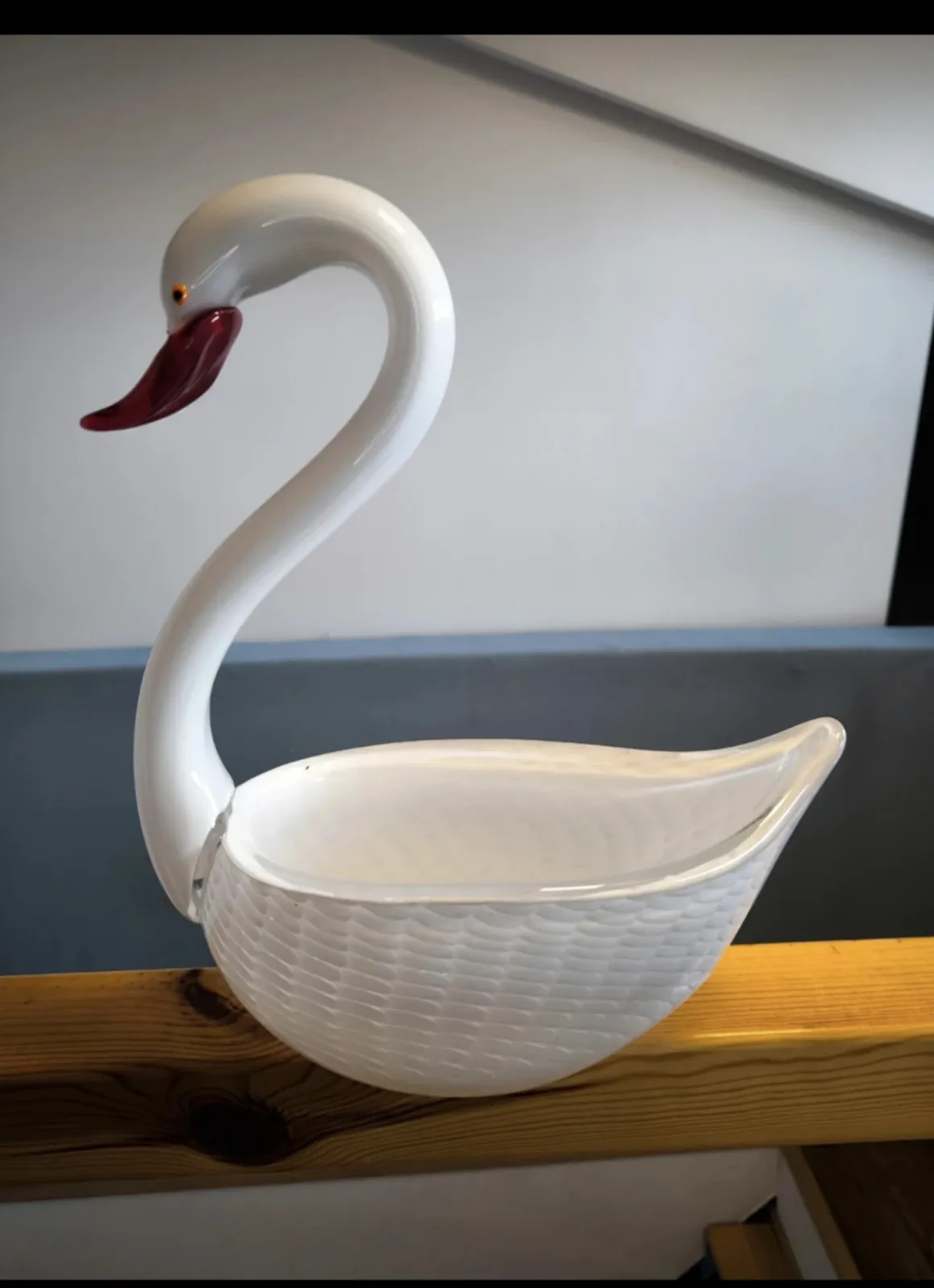 Duża szklany łabędź  37 cm