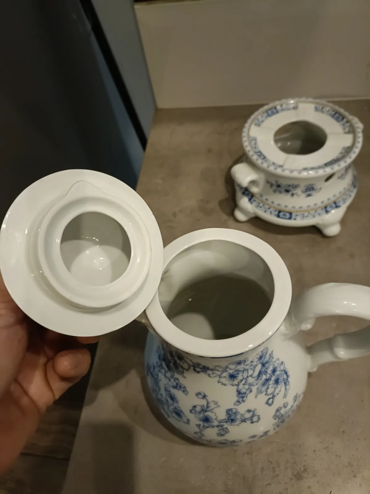 Porcelanowy dzbanek do kawy/herbaty z podgrzewaczem Bavaria Germany