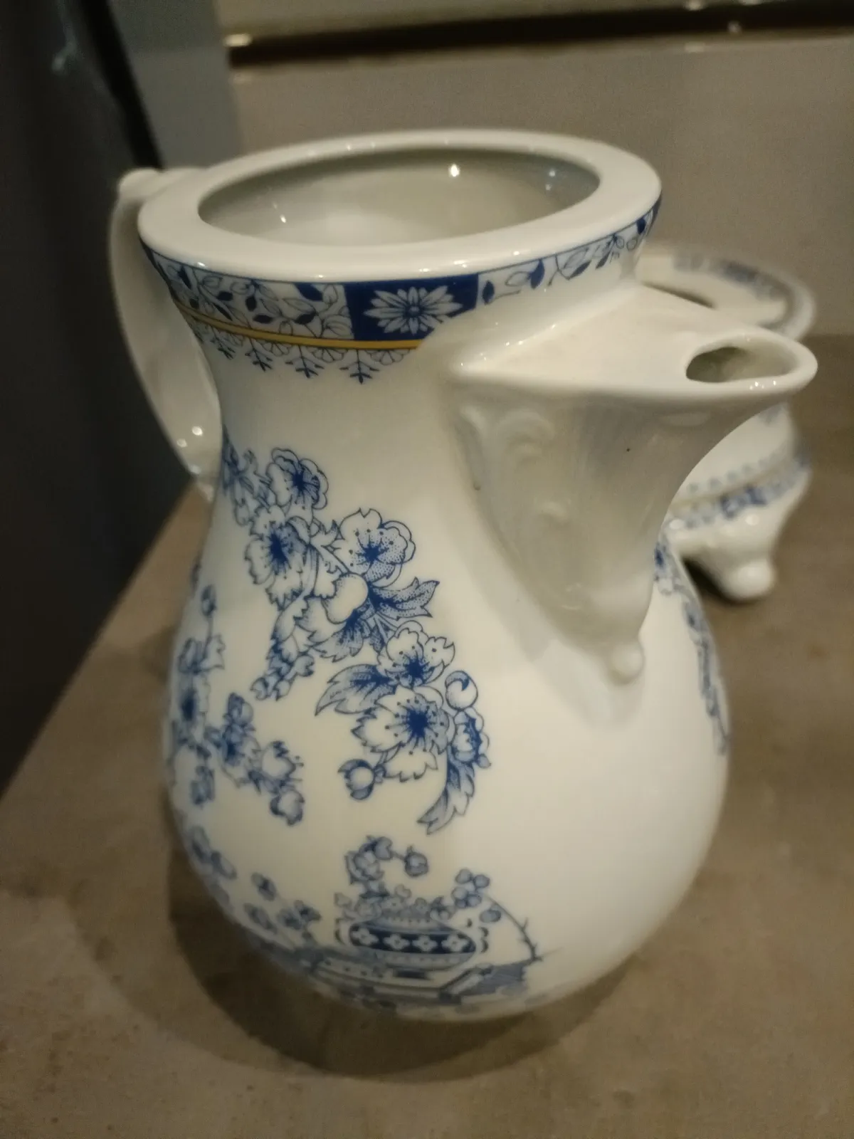 Porcelanowy dzbanek do kawy/herbaty z podgrzewaczem Bavaria Germany