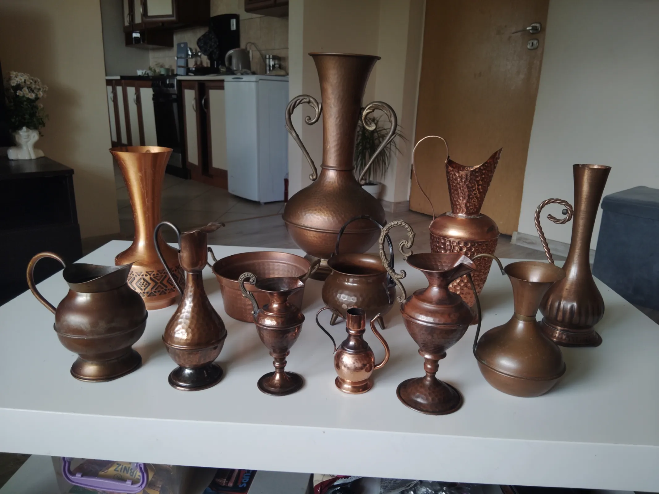 Miedziane naczynia Vintage