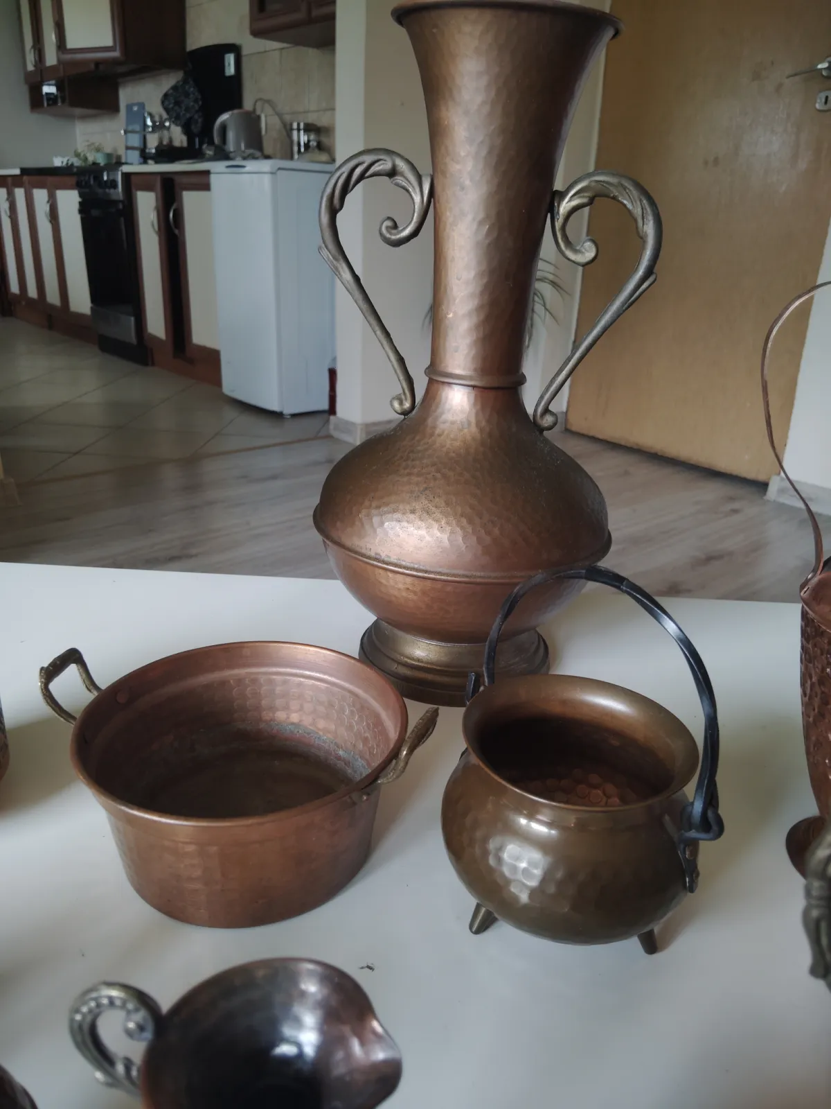 Miedziane naczynia Vintage