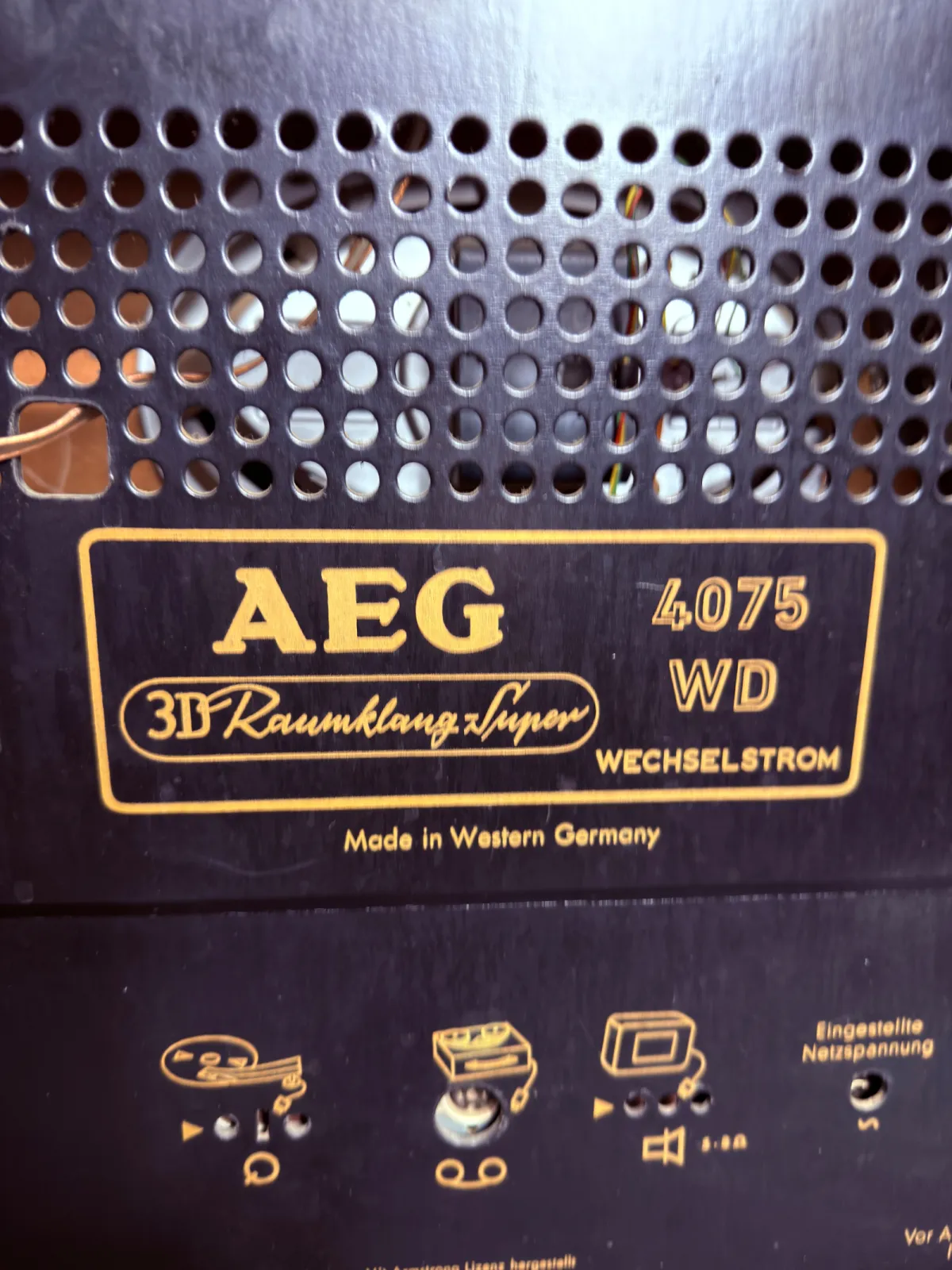 Radio lampowe AEG Super 4075 WD 3D Raumklang – Made in Western Germany