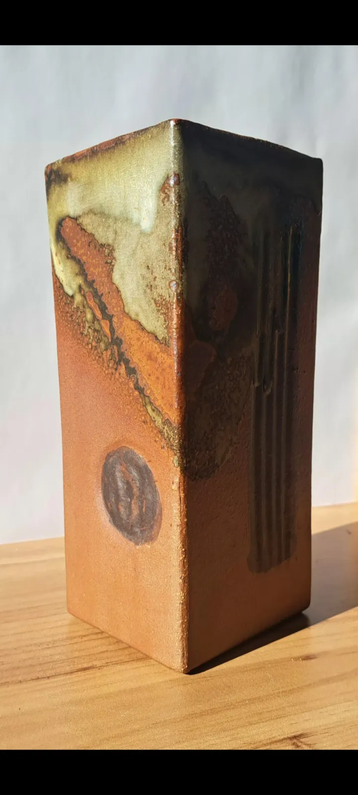 Duńska ceramika Axella Design vintage lata 70. Kamionka wazony sygnowane 3 szt.