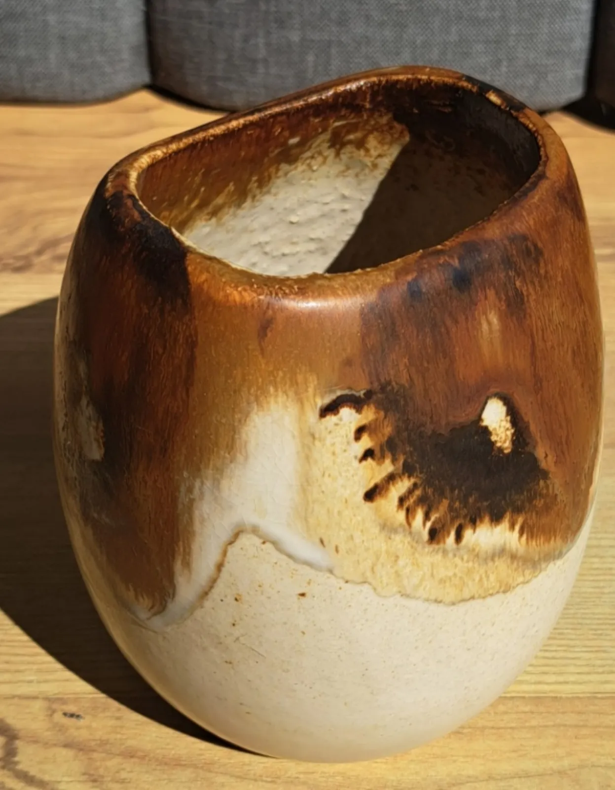 Duńska ceramika Axella Design vintage lata 70. Kamionka wazony sygnowane 3 szt.