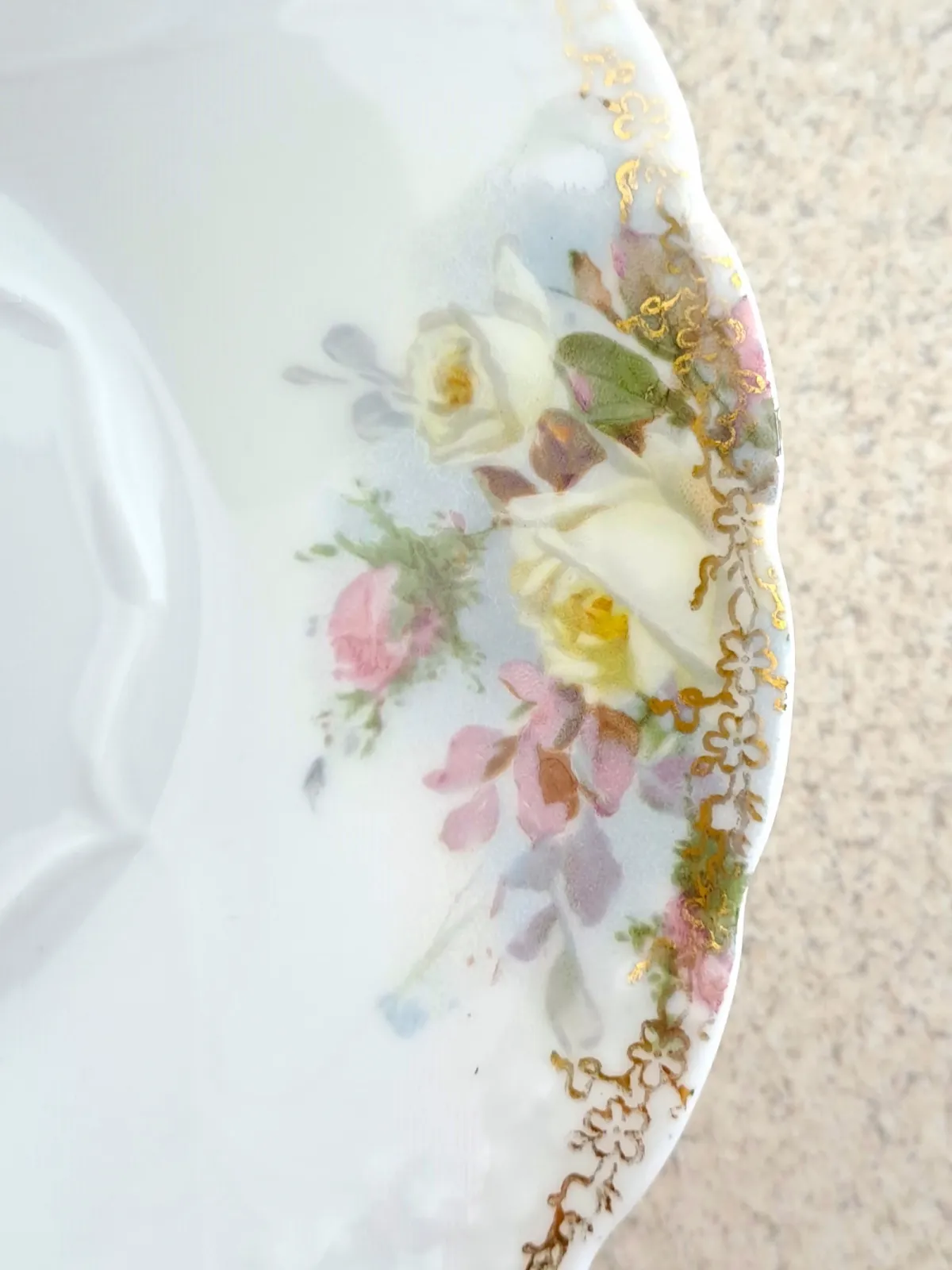 Przepiękna secesyjna filiżanka J&C Flora Jaeger & Co 1898/1923 r. cienkościenna porcelana