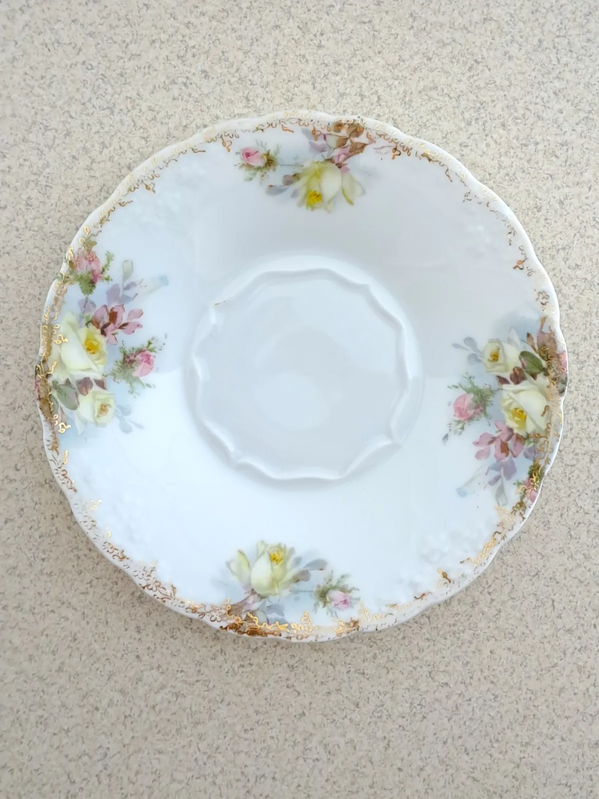 Przepiękna secesyjna filiżanka J&C Flora Jaeger & Co 1898/1923 r. cienkościenna porcelana