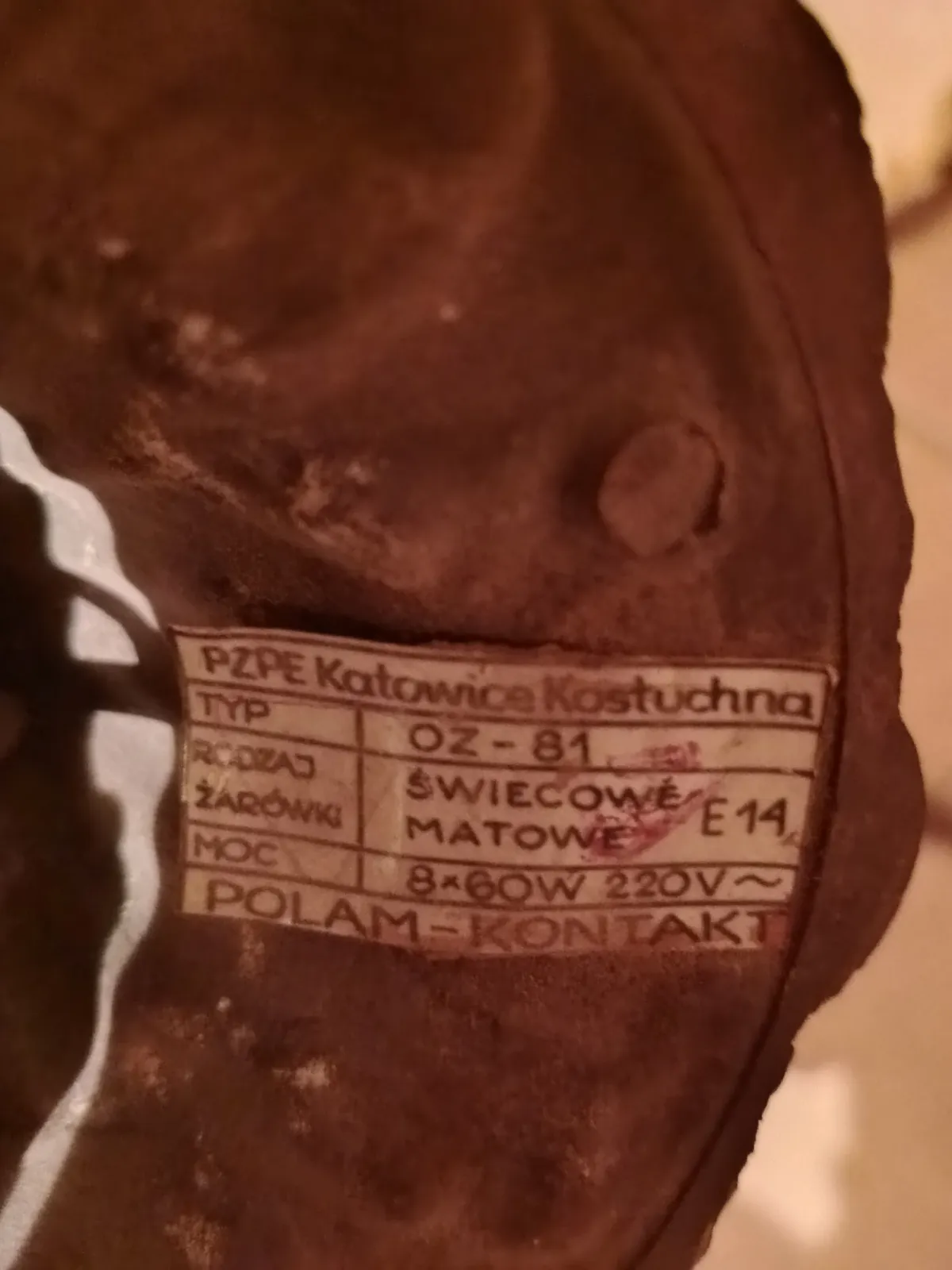 Unikalny komplet: Żyrandol + 4 Kinkiety + Lampa Stojąca | Porcelana i Mosiądz | Katowice Kostuchna PRL