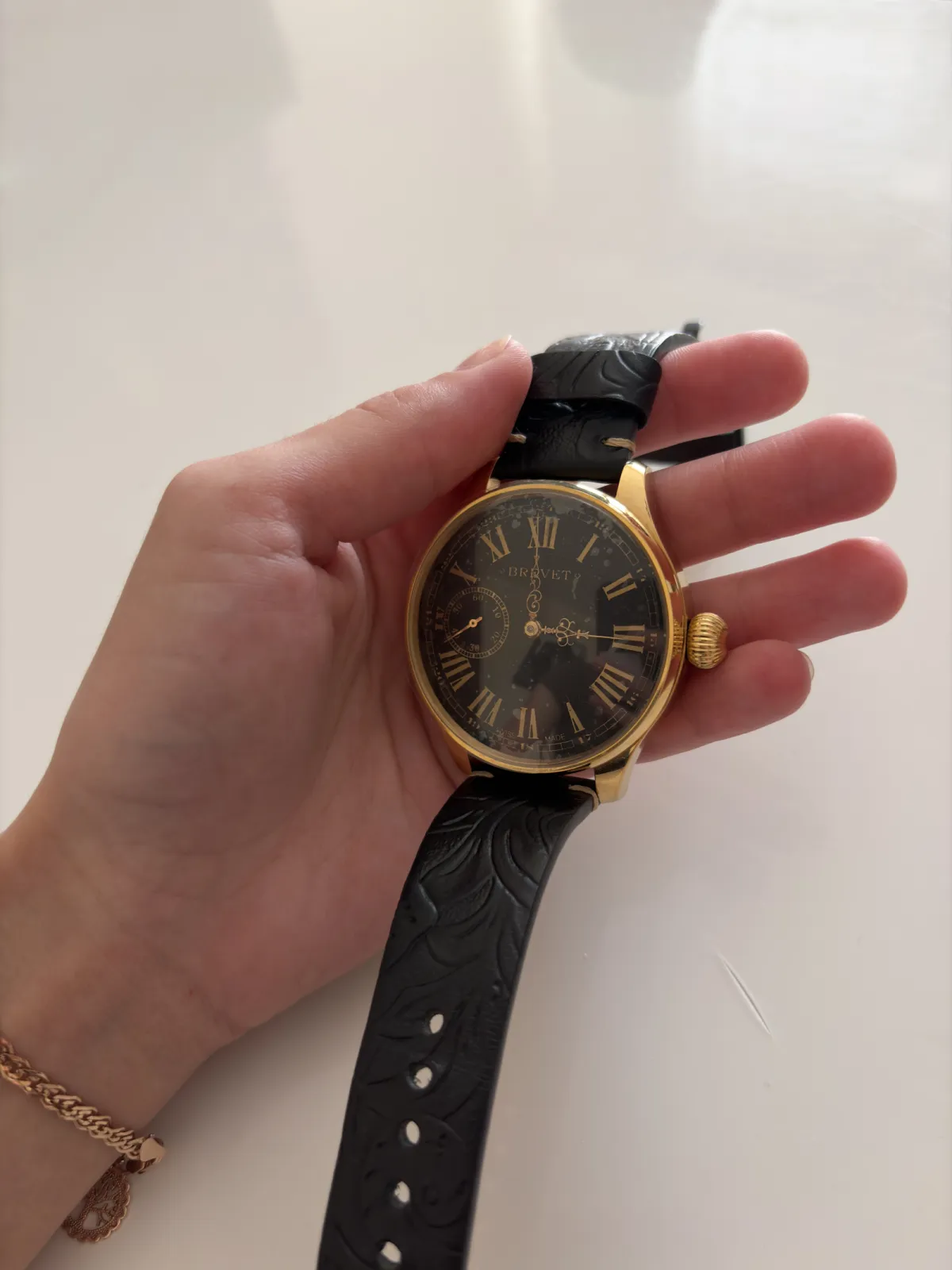 Ręcznie wykonany Marriage Watch – oryginalny szwajcarski mechanizm 17 Jewels, 47 mm
