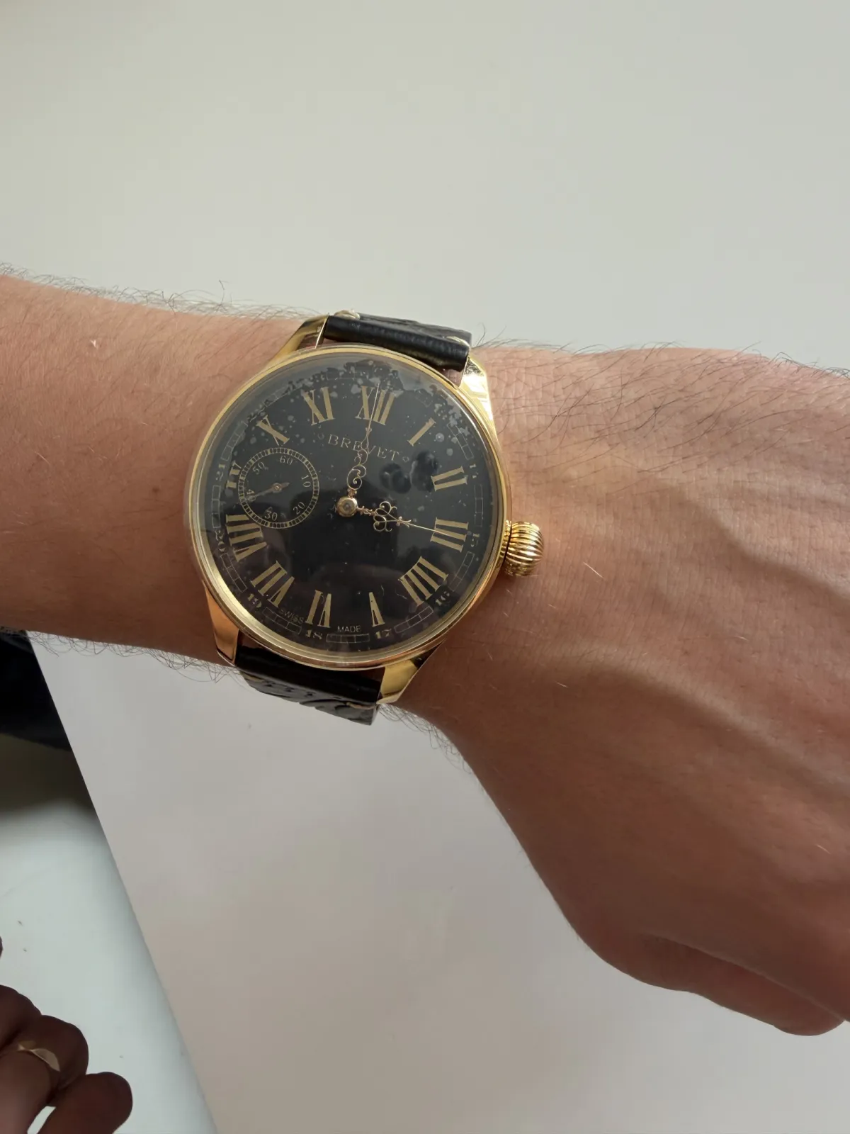 Ręcznie wykonany Marriage Watch – oryginalny szwajcarski mechanizm 17 Jewels, 47 mm