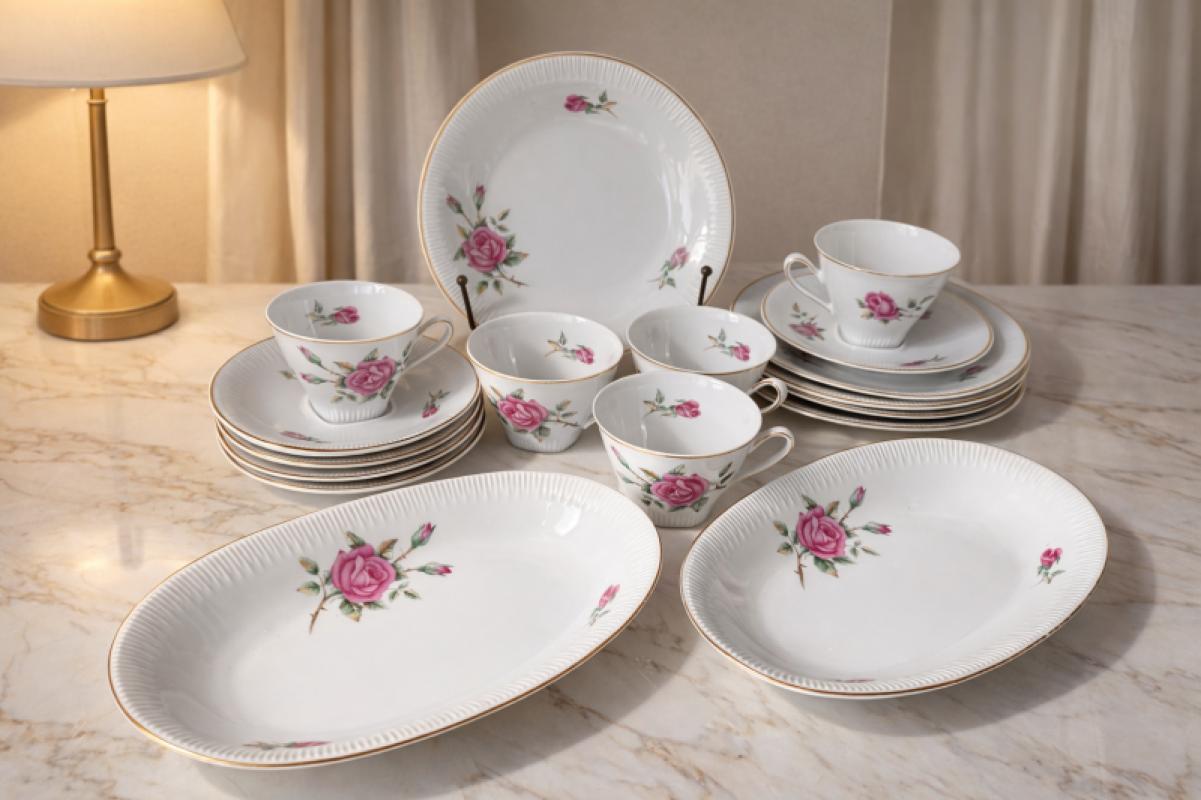 Serwis porcelanowy Ćmielów Róża vintage