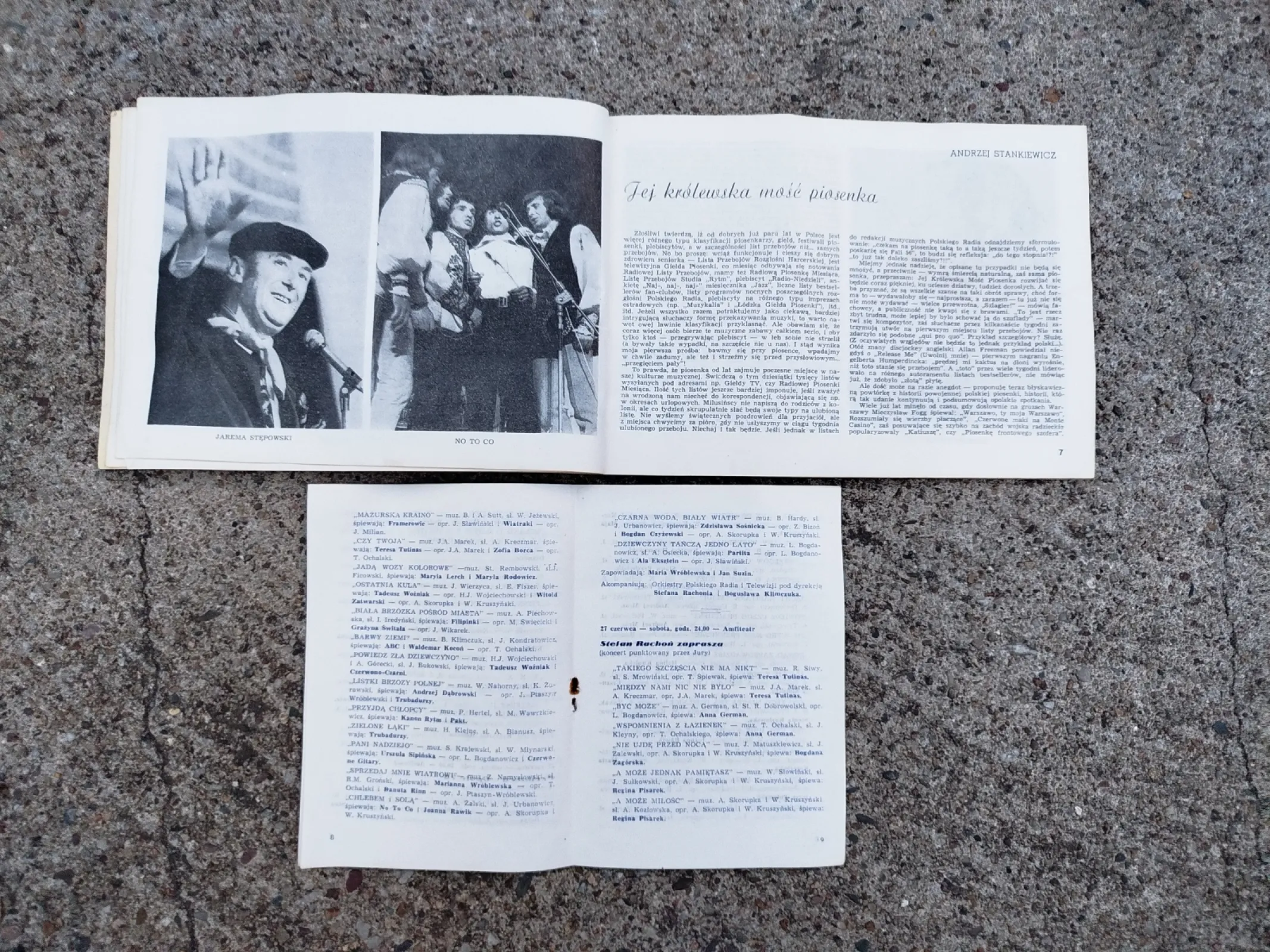 Oryginalny komplet VIII Krajowego Festiwalu Piosenki Polskiej – Opole ’70 – program koncertowy + książeczka „Opole 70”
