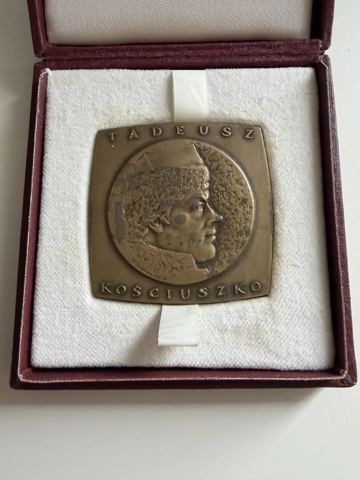 Medal / plakieta okolicznościowa PLL LOT „Tadeusz Kościuszko” IŁ-62 w oryginalnym etui