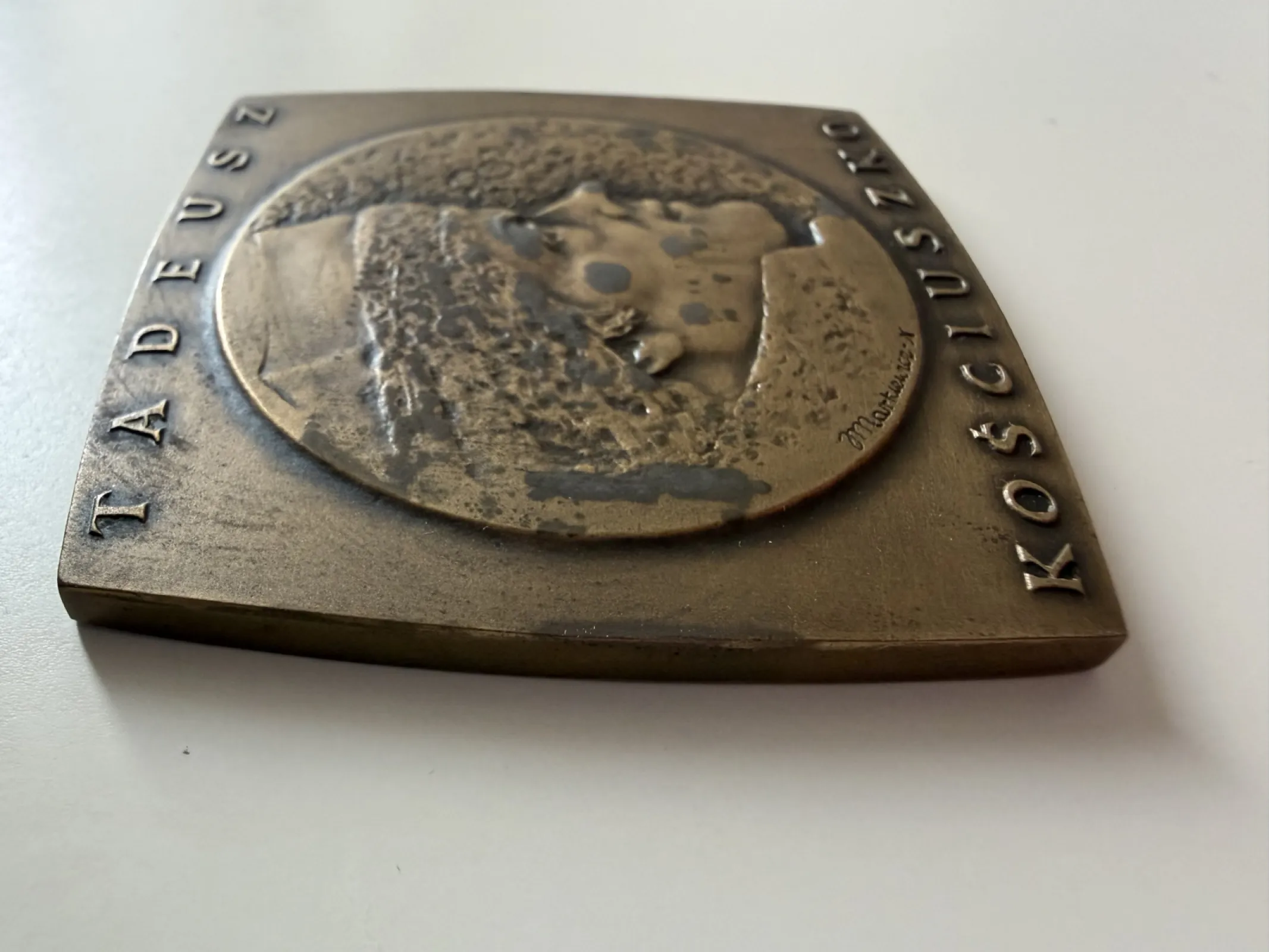 Medal / plakieta okolicznościowa PLL LOT „Tadeusz Kościuszko” IŁ-62 w oryginalnym etui