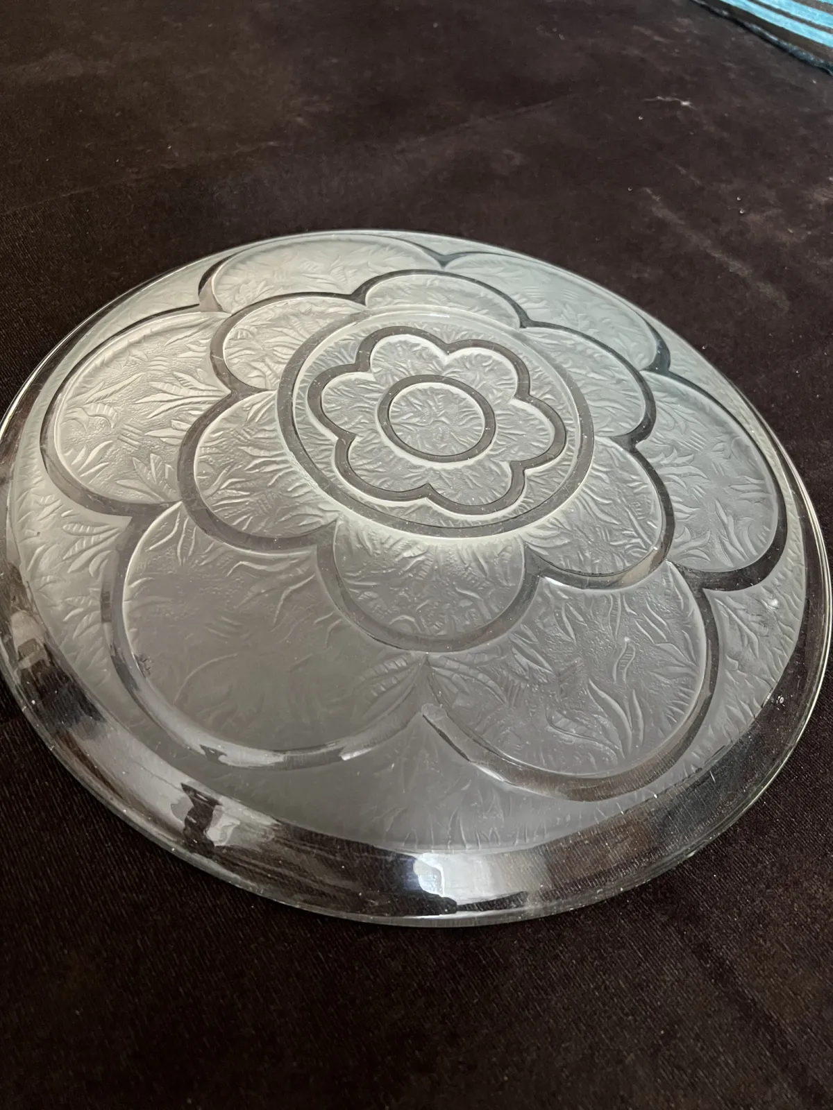 Przedwojenna Patera Art Deco – Huta Niemen, wzór nr 1758, 29 cm – Stan Gabinetowy
