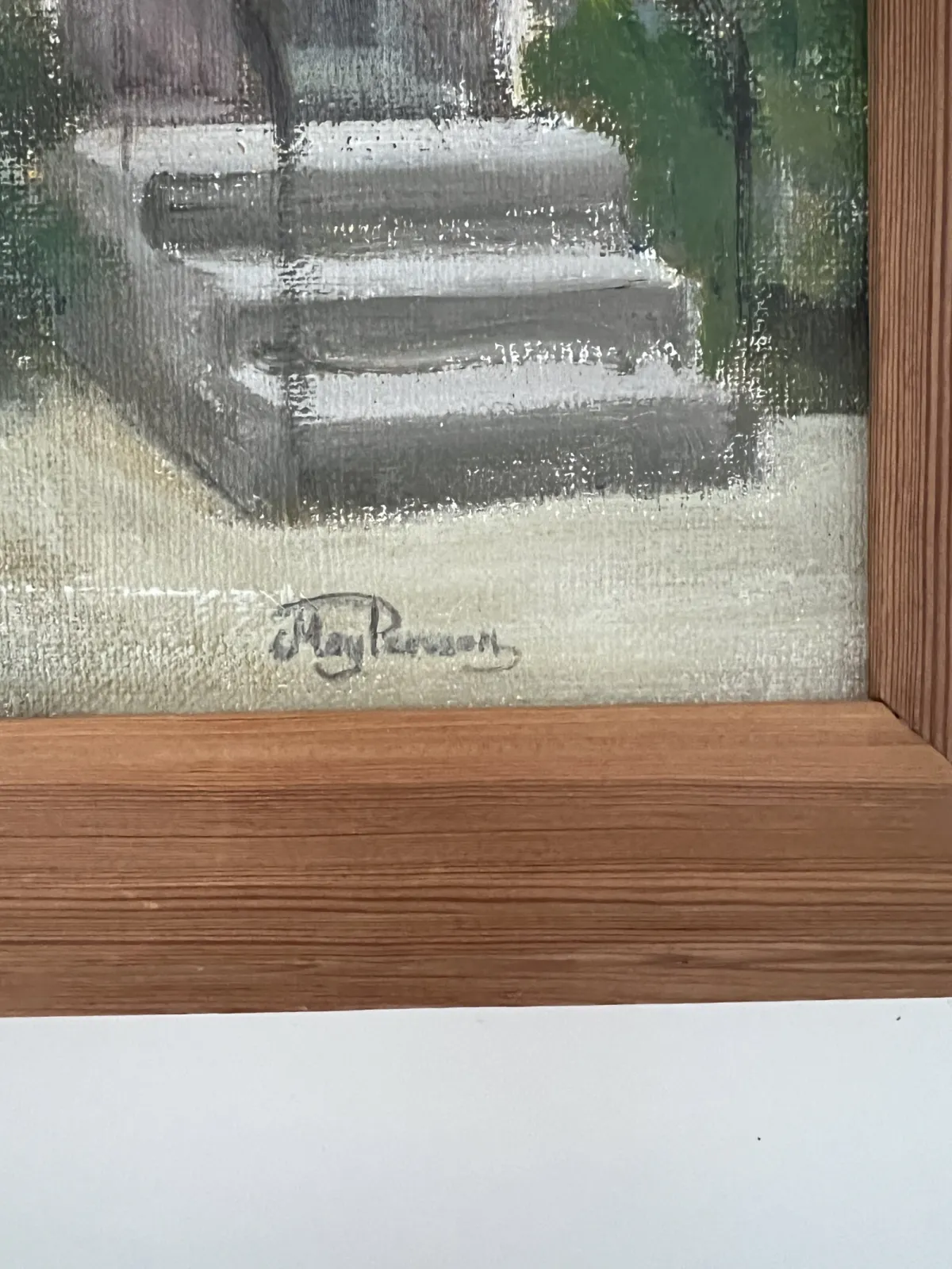 Szwedzkie Malarstwo Naiwne – May Persson, „Stara Poczta w Ekeby”, 1994 r. – Olej na płótnie