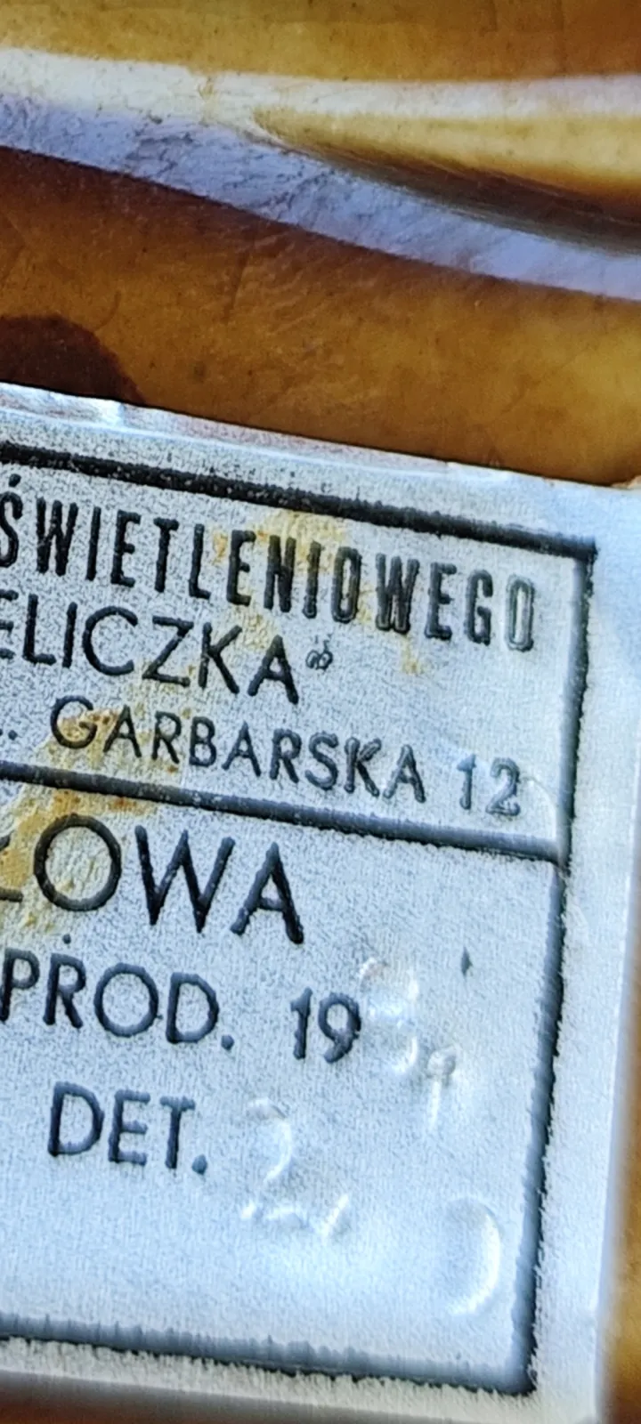 Lampa stołowa PRL Polam