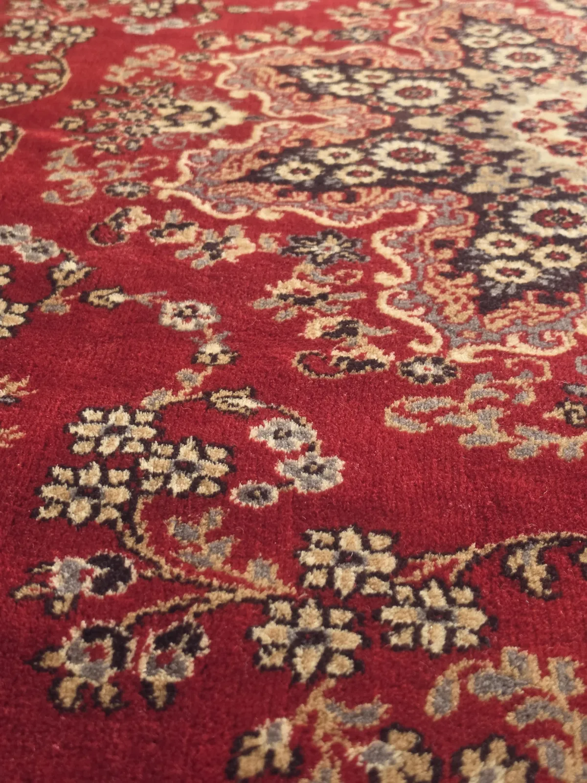 Okrągły orientalny dywan 100% wełna Vintage Belgia
