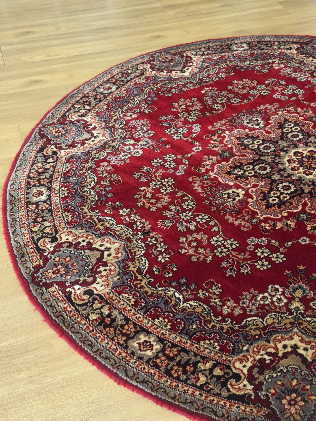 Okrągły orientalny dywan 100% wełna Vintage Belgia