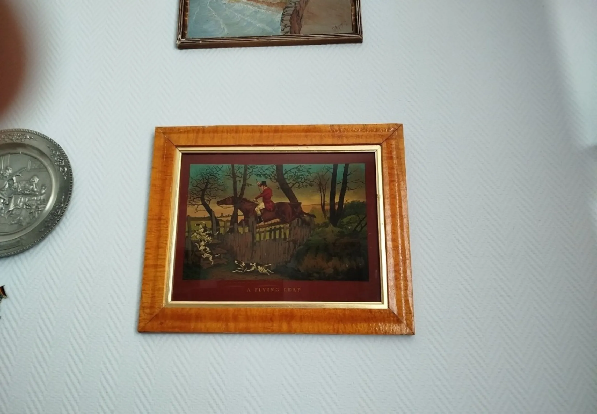 Obraz / Lithografia stara "Angielskie polowanie z psami"