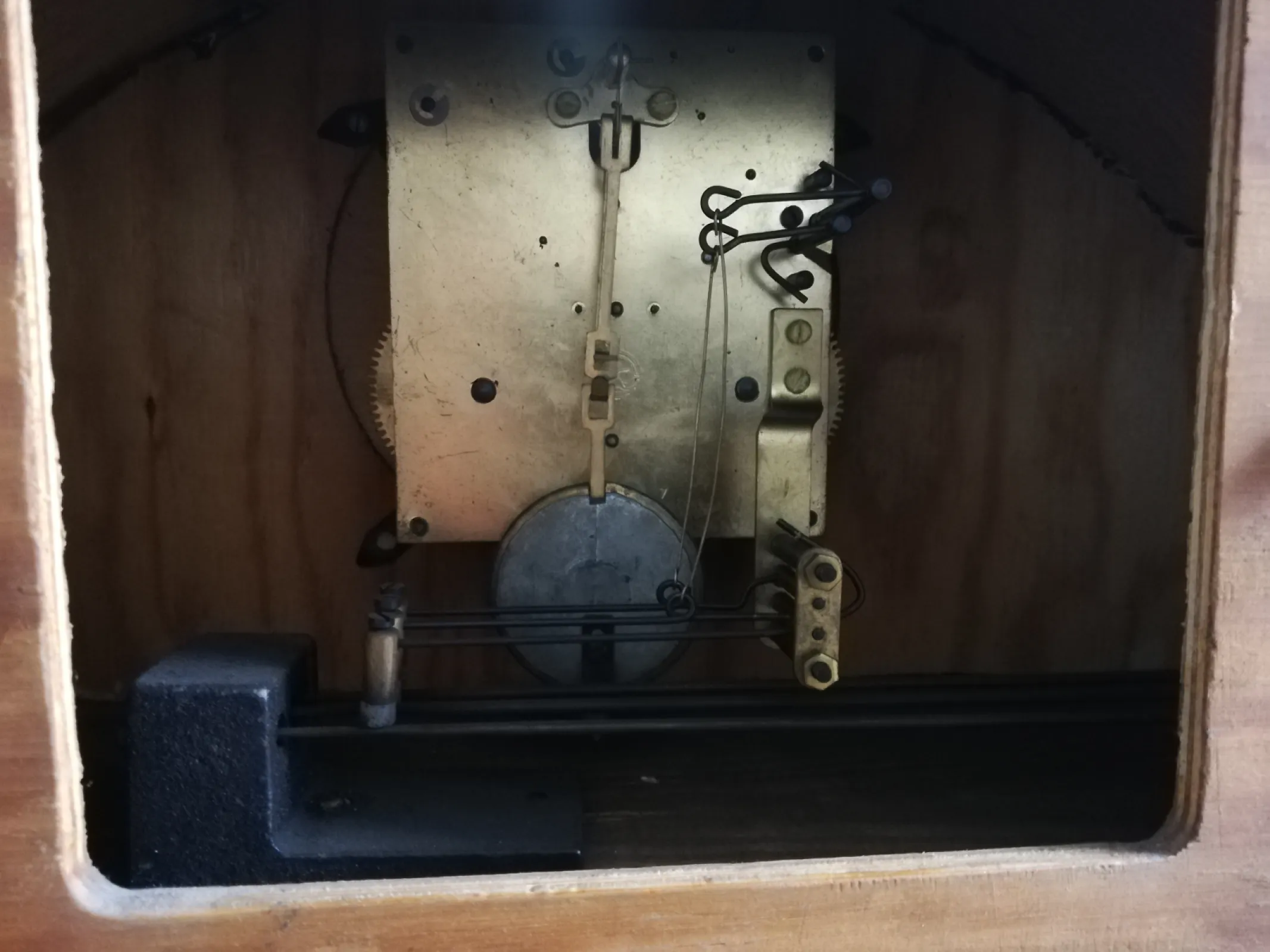 Zegar kominkowy JAMNIK Łódź PRL mechaniczny gong vintage