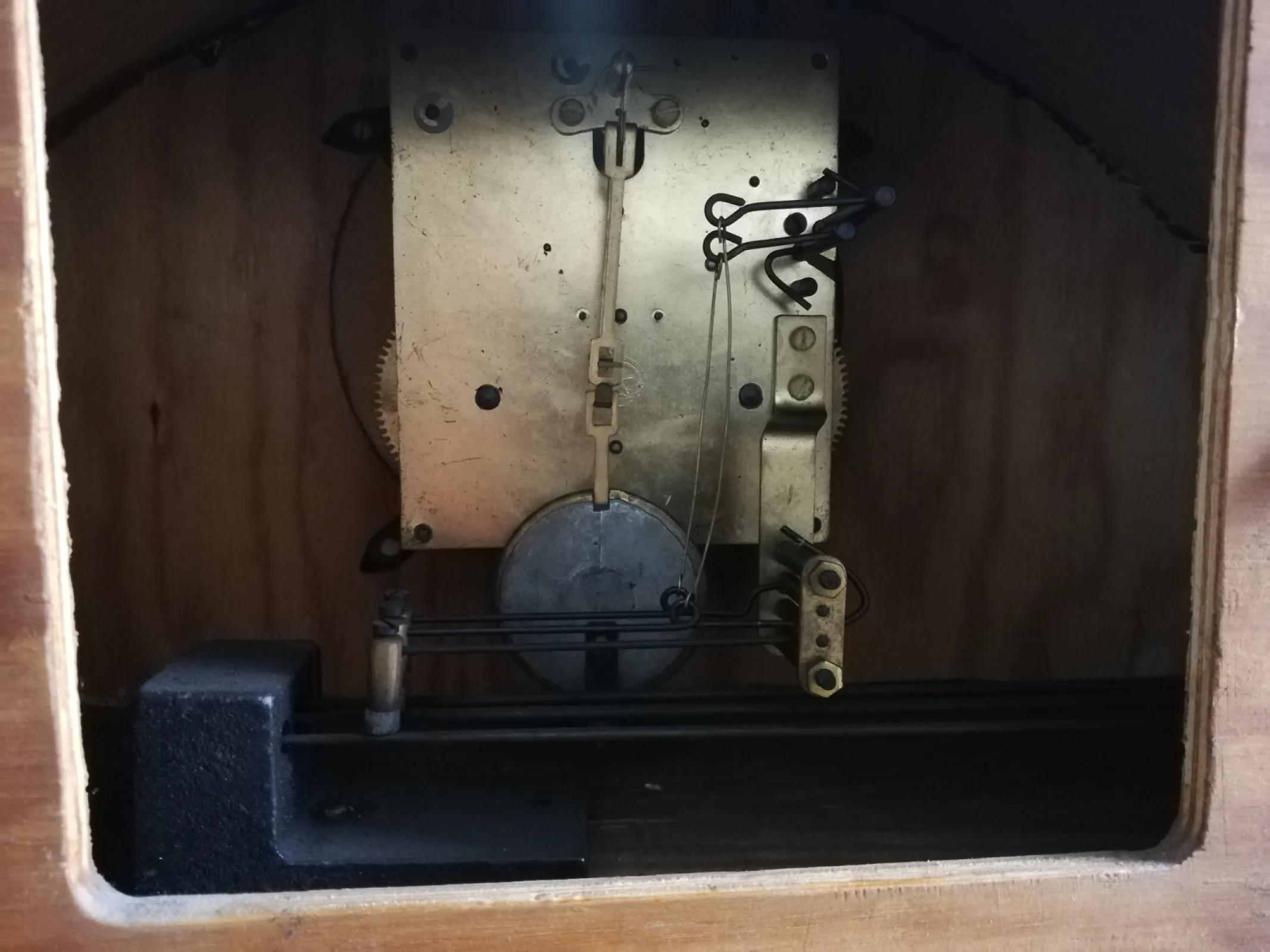 Zegar kominkowy JAMNIK Łódź PRL mechaniczny gong vintage
