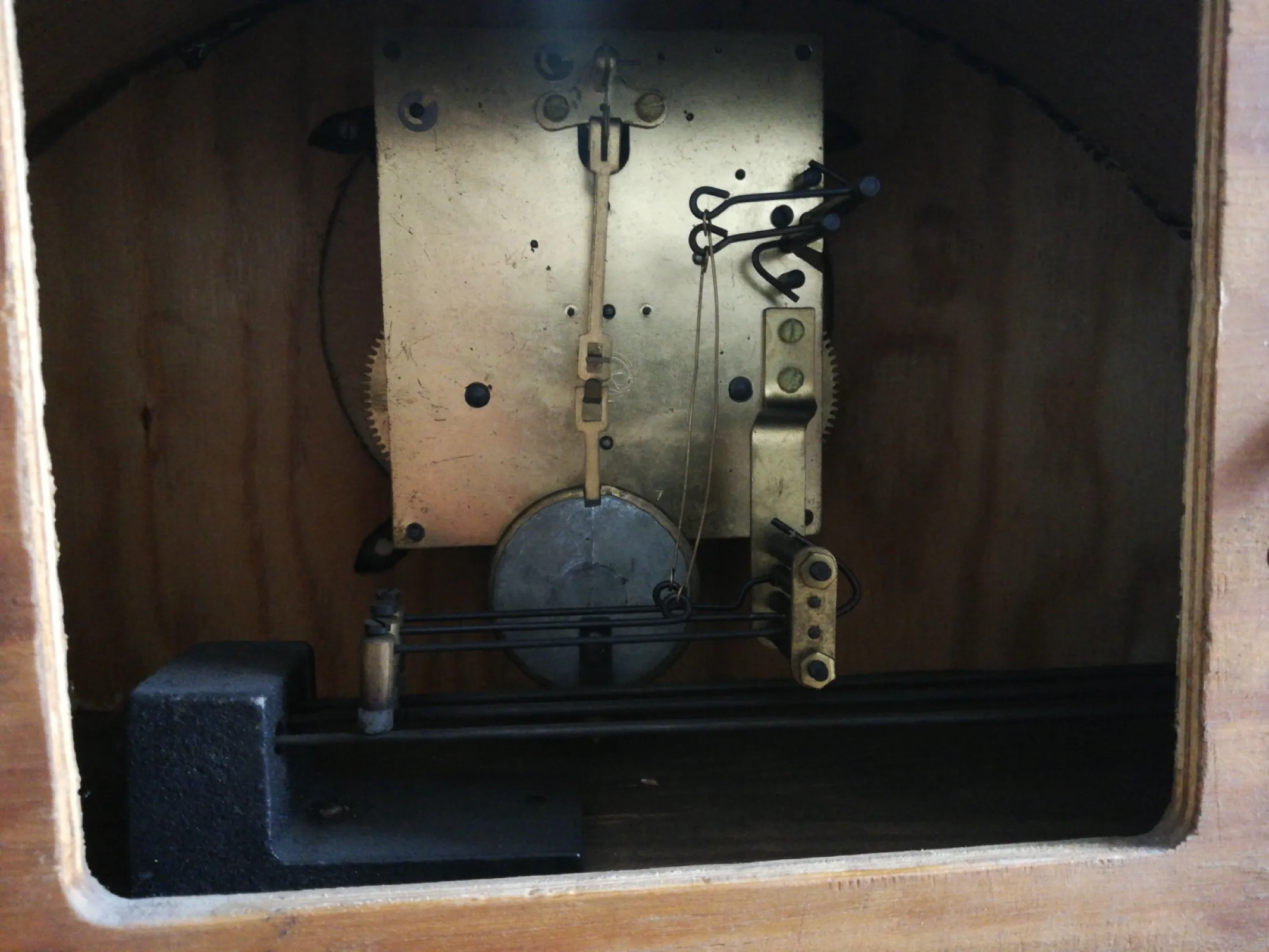 Zegar kominkowy JAMNIK Łódź PRL mechaniczny gong vintage