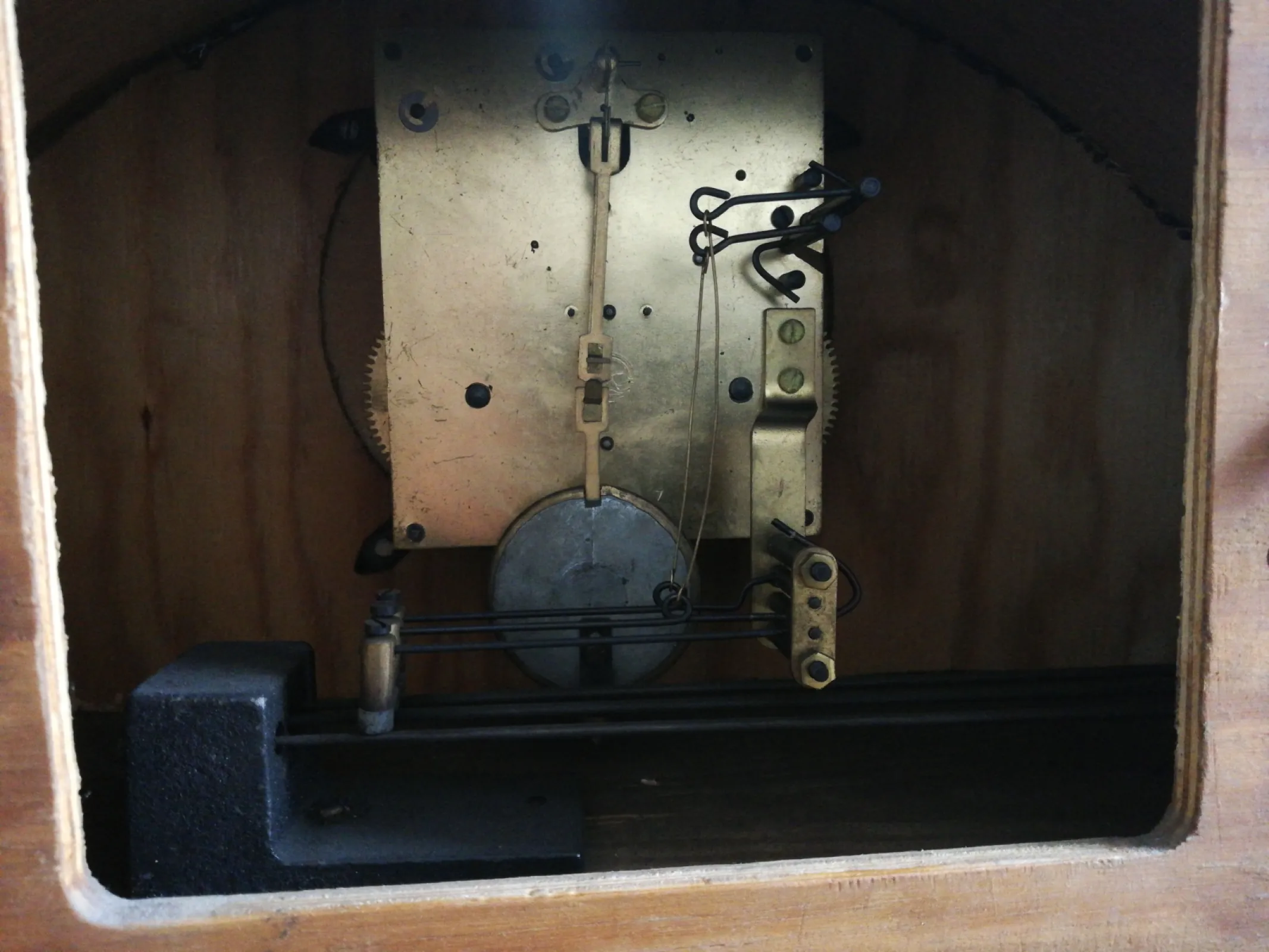 Zegar kominkowy JAMNIK Łódź PRL mechaniczny gong vintage