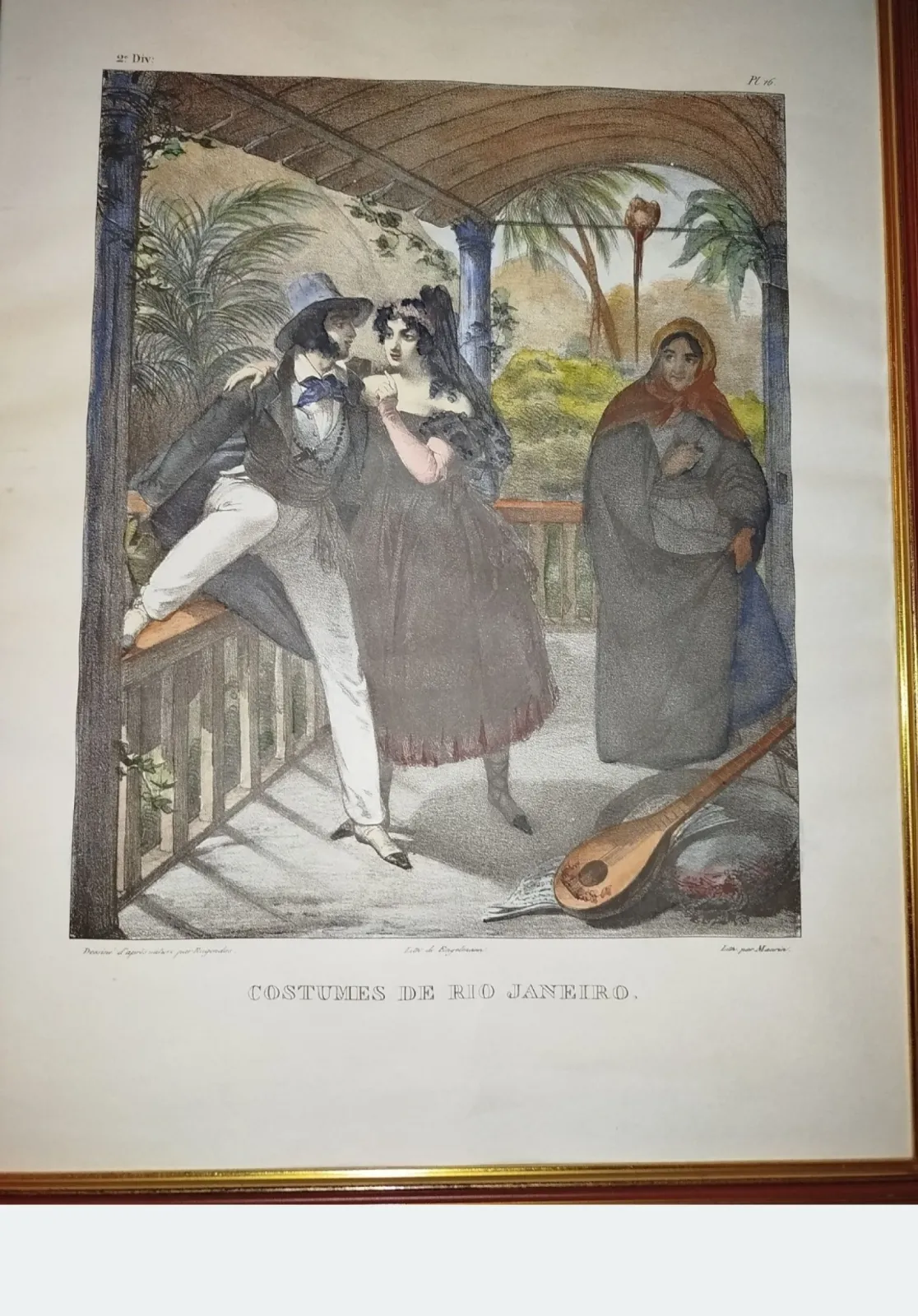 Obraz / Lithografia XIX wiek Johann Moritz Rugendas