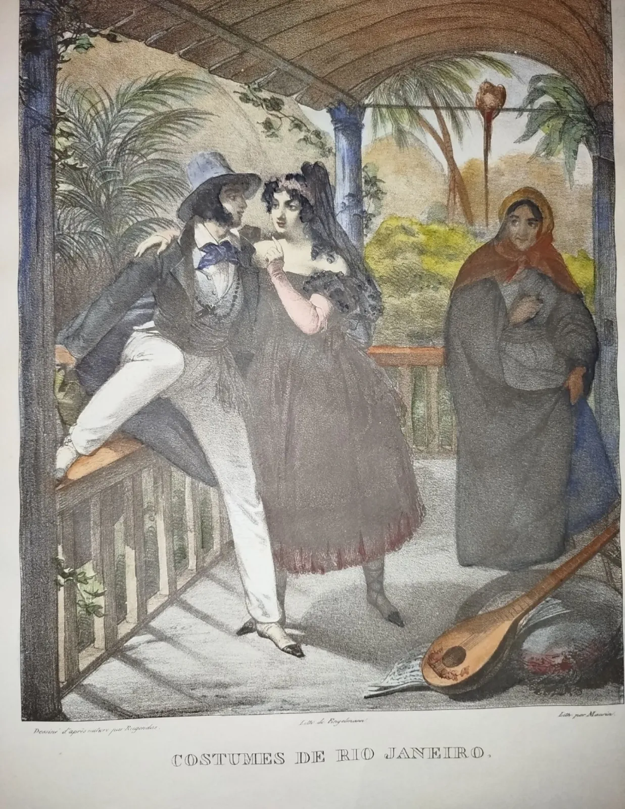 Obraz / Lithografia XIX wiek Johann Moritz Rugendas